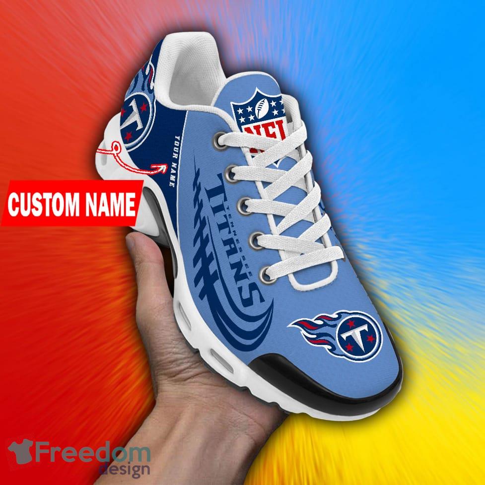 Custom Name Tennessee Titans Logo Air Cushion Sports Shoes Perfect