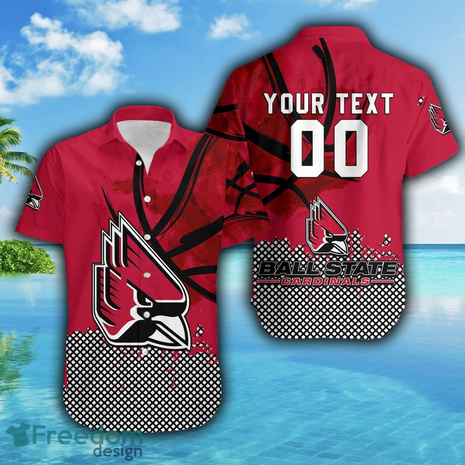 Ball State Cardinals NCAA Grunge Polynesian Tattoo Hawaiian Shirt Suumer  Gift For Men And Women