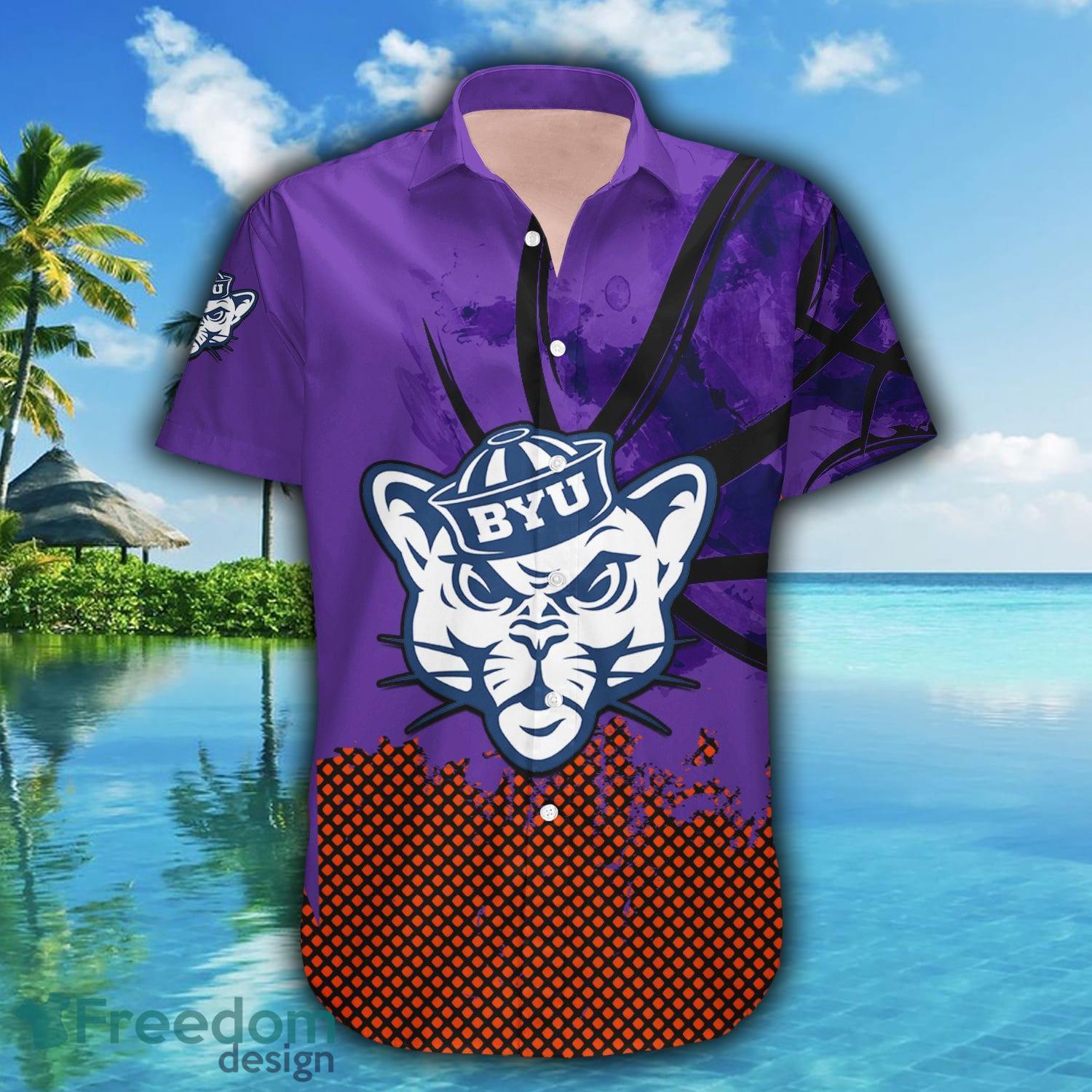 Custom Braves Hawaiian Shirt Grunge Pattern Atlanta Braves Gift