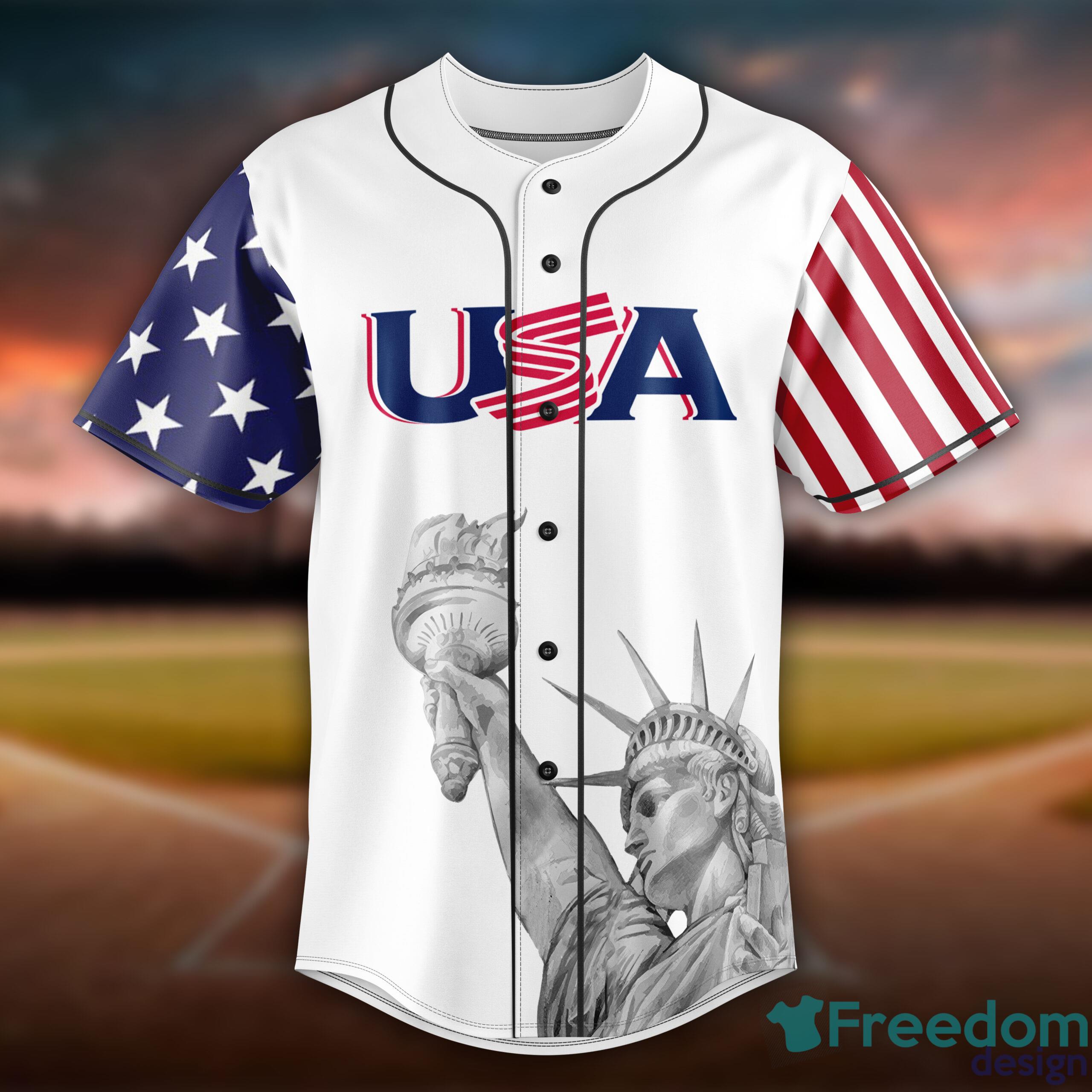 Custom Number And Name USA White Baseball Jersey Shirt 2023 World Gift For  Men And Women Fans - Freedomdesign