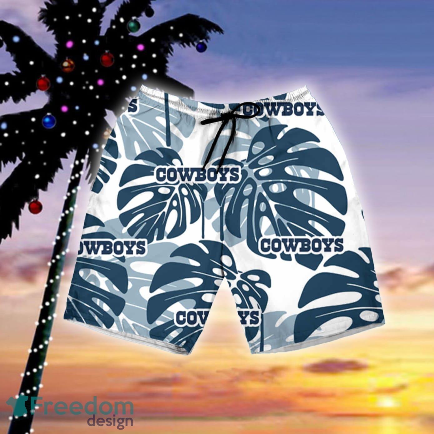 NFL Dallas Cowboys Hawaiian Logo White Shirt Summer Beach Shirt Full Print  - Freedomdesign