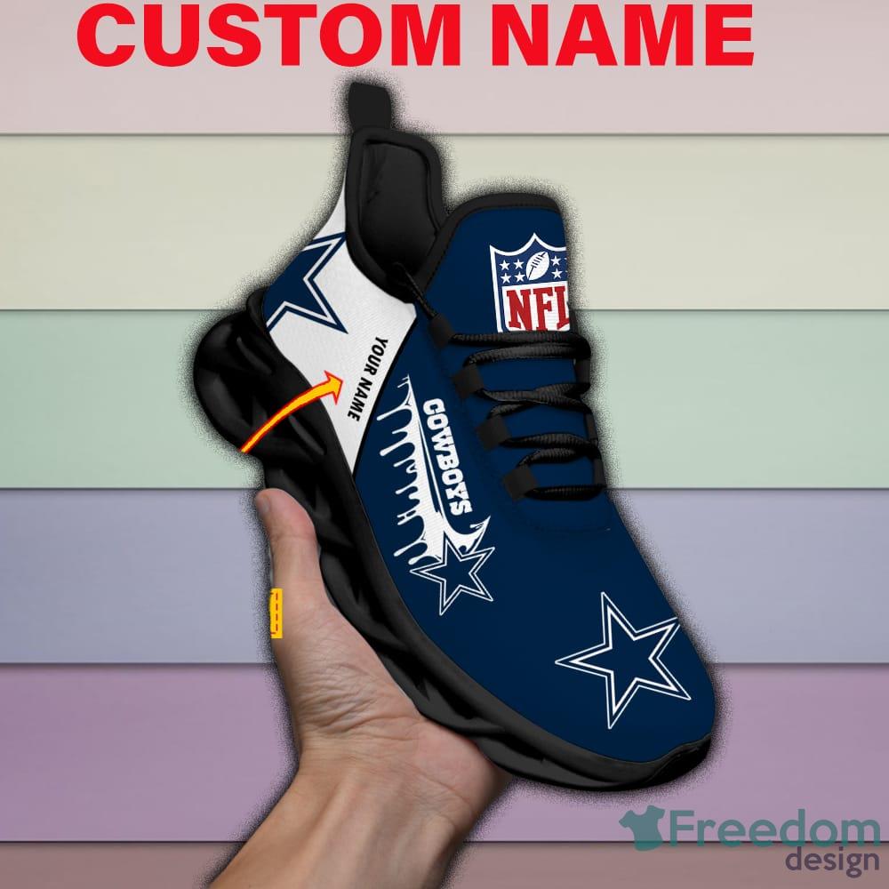 Dallas Cowboys NFL Max Soul Shoes Custom Name Sneakers For Men And