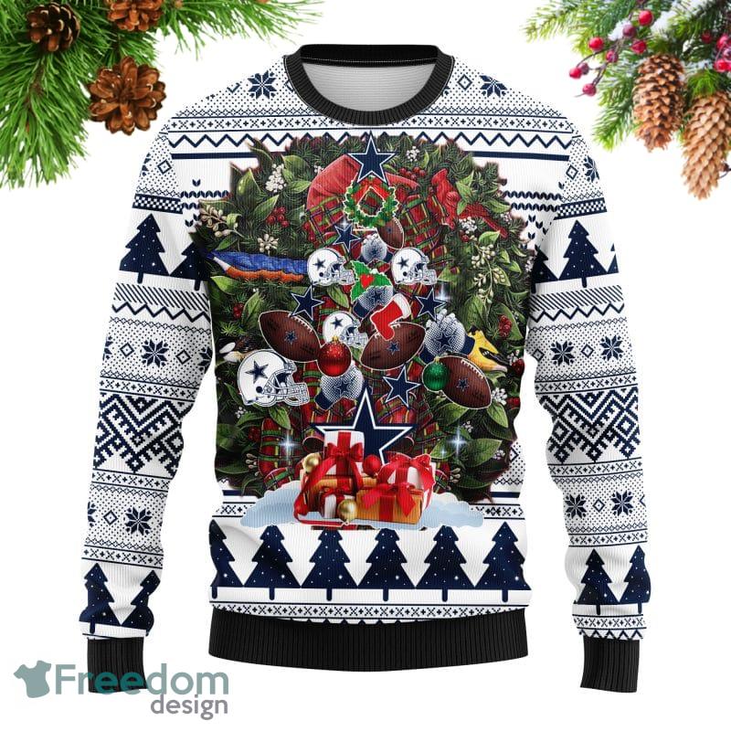 Men's Dallas Cowboys Navy/Silver Light Up Ugly Sweater