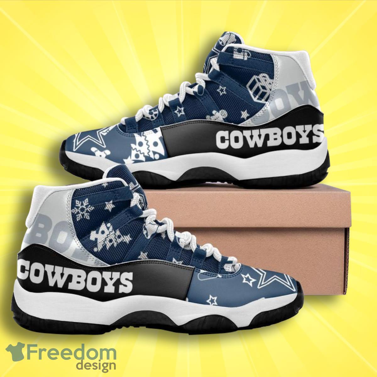 Dallas Cowboys Football Team Air Jordan 11 Style Sneakers For Men Women Fans Product Photo 1