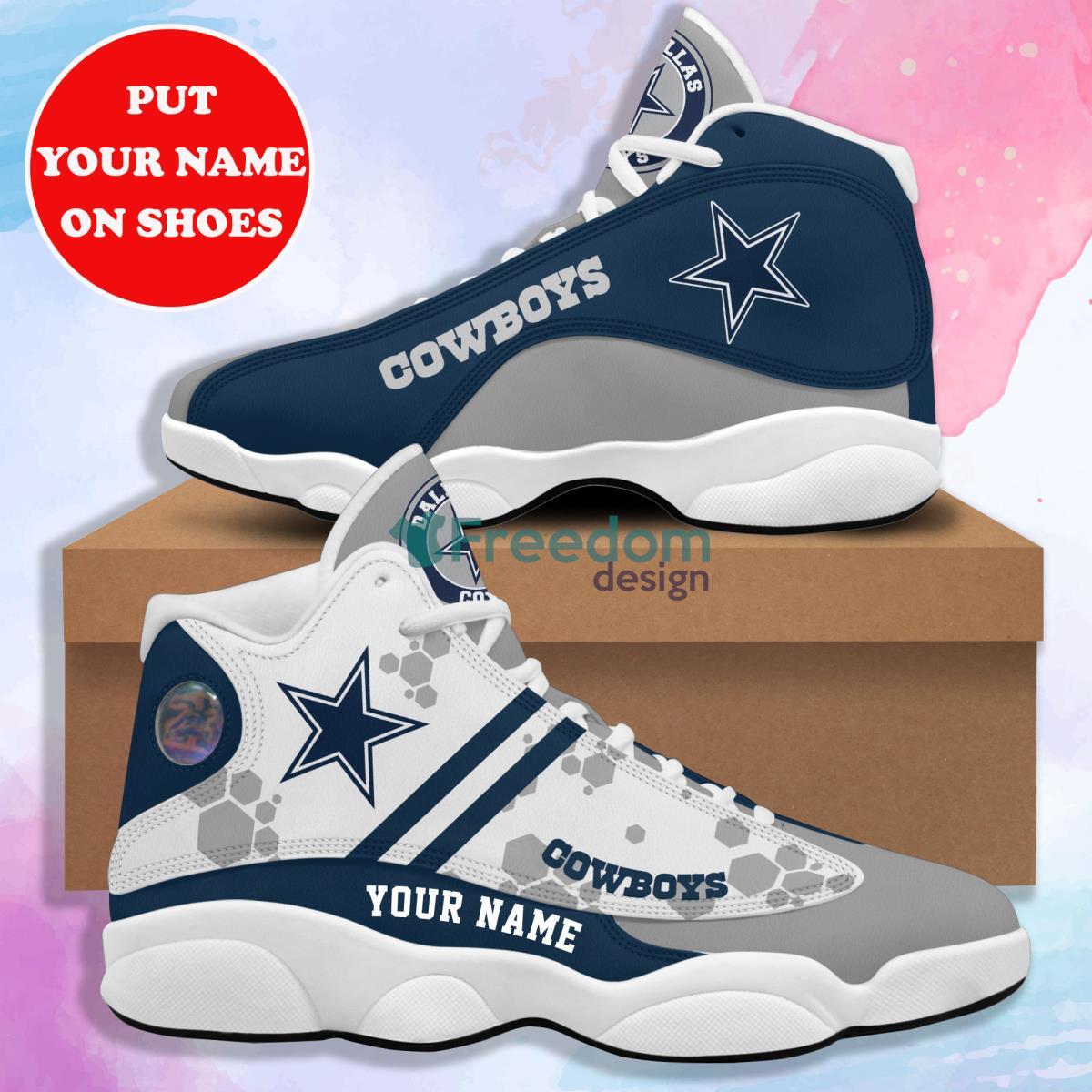 Dallas Cowboy AJ13 Sneakers Nfl Football AOP Air Jordan 13 Shoes - Banantees