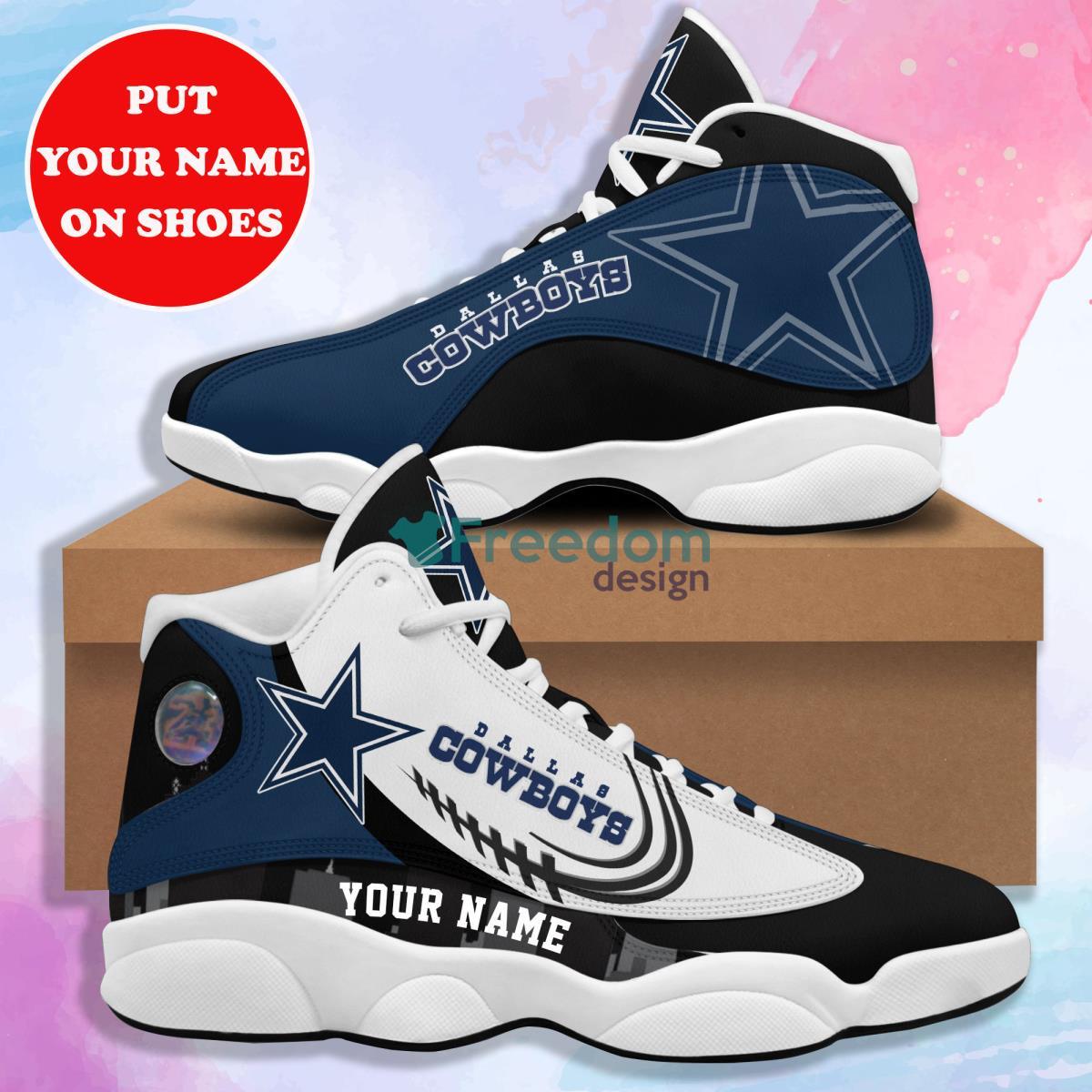 Dallas Cowboys Football Team Great Style Custom Name Air Jordan 13 Sneaker Product Photo 1