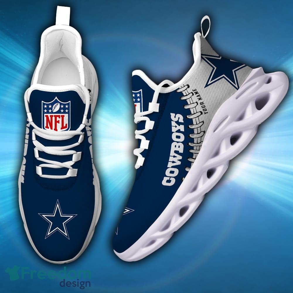 White Caro Dallas Cowboys Shoes, Custom Dallas Cowboys Yeezy Print