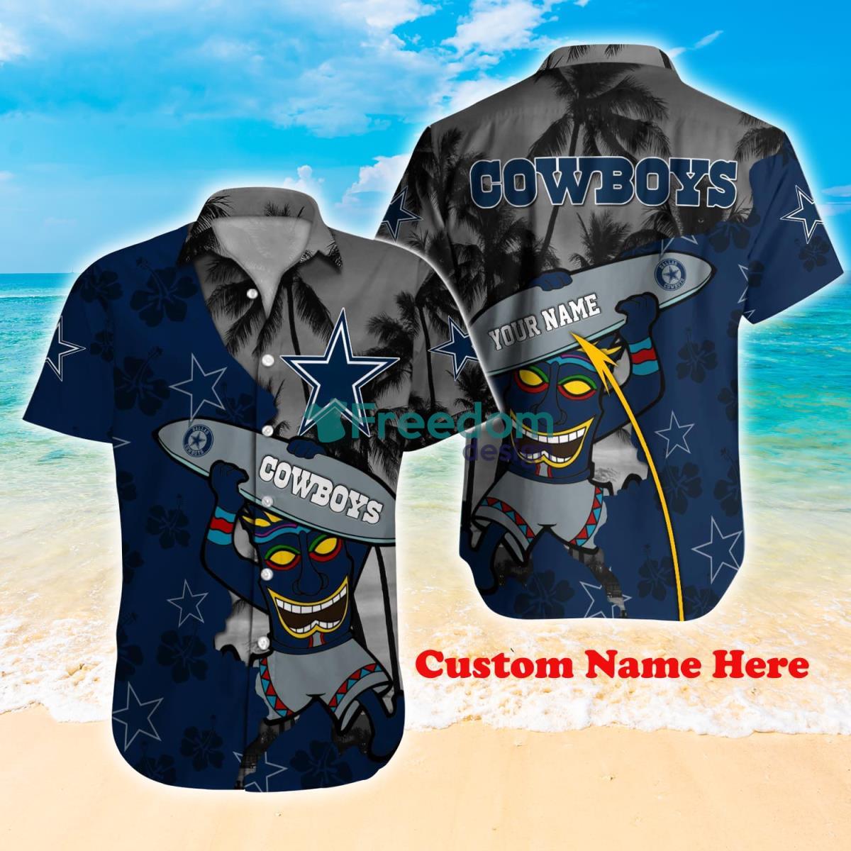 Dallas Cowboys NFL Custom Name Hawaiian Shirt Hot Design For Fans Product Photo 1