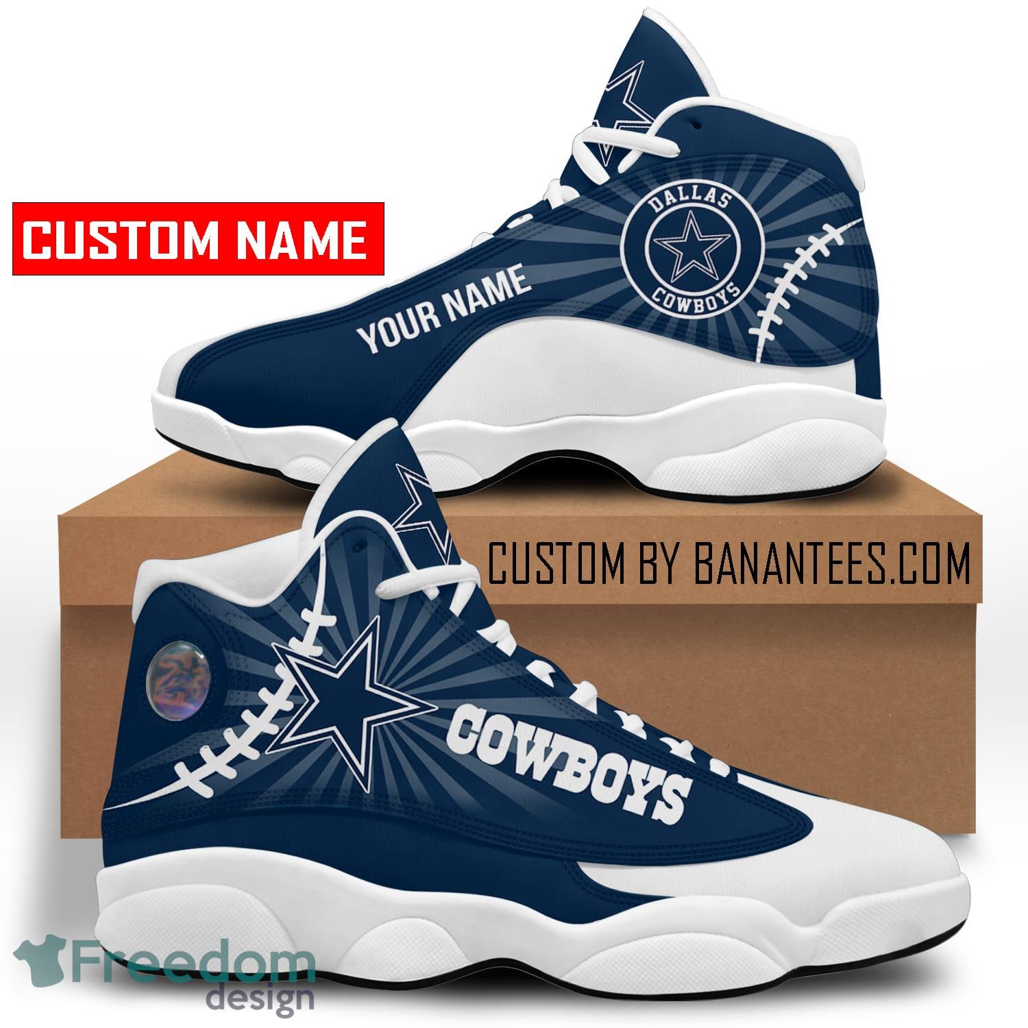 NFL Dallas Cowboys Custom Name Air Jordan 13 Shoes