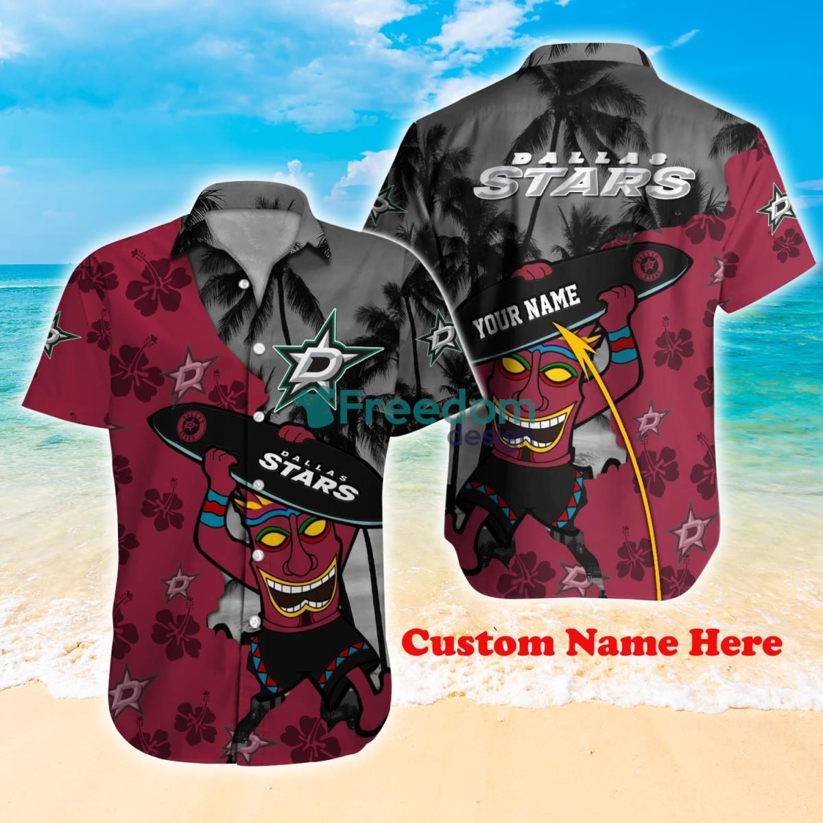 Dallas Stars NHL Custom Name Hawaiian Shirt Hot Design For Fans Product Photo 1