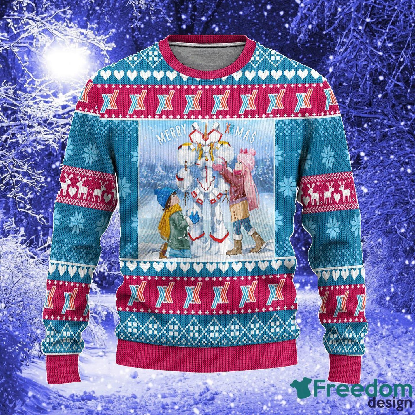 Darling In The Franxx Anime Custom Xmas Women Mens Ugly Christmas Sweater - Darling In The Franxx Anime Ugly Christmas Sweater Custom Xmas Gift_1 Darling In The Franxx Anime Custom Xmas Women Mens Ugly Christmas Sweater - Darling In The Franxx Anime Ugly Christmas Sweater Custom Xmas Gift_1