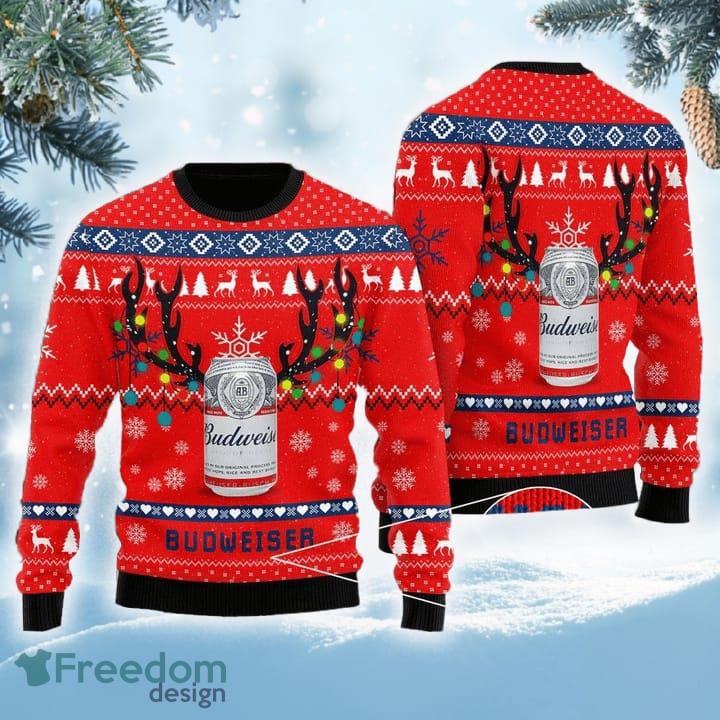 Deer Budweiser Ugly Sweater For Men And Women Gift Christmas - Deer Budweiser Ugly Sweater For Men And Women Gift Christmas