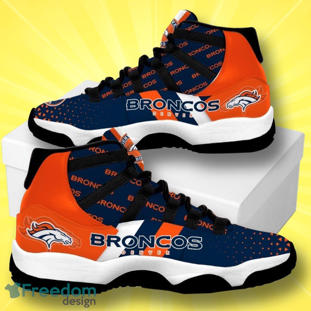 Denver Broncos Football Team Air Jordan 11 Best Sneakers For Men Women Fans Product Photo 1