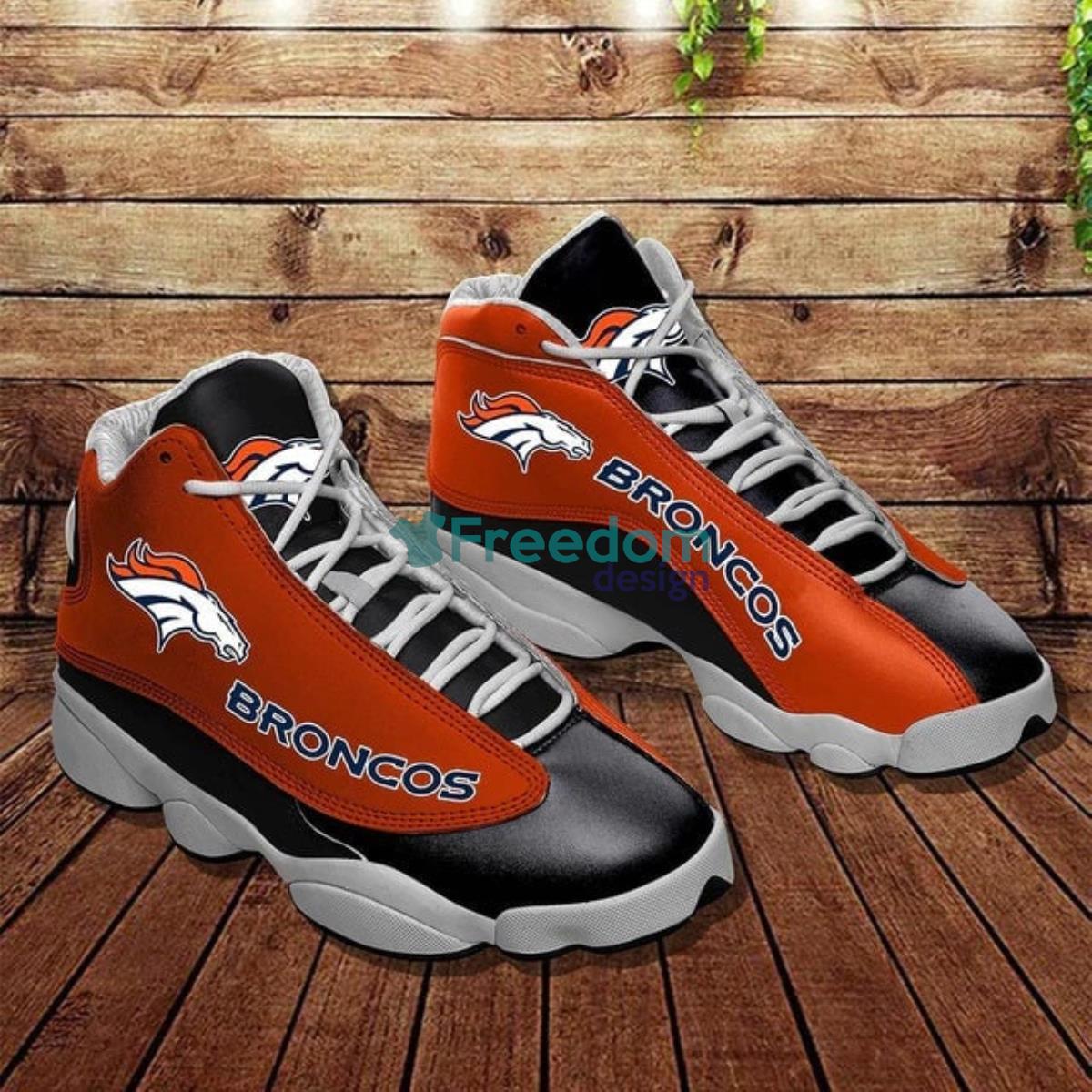 Denver Broncos Football Team Air Jordan 13 Shoes For Fans Product Photo 1