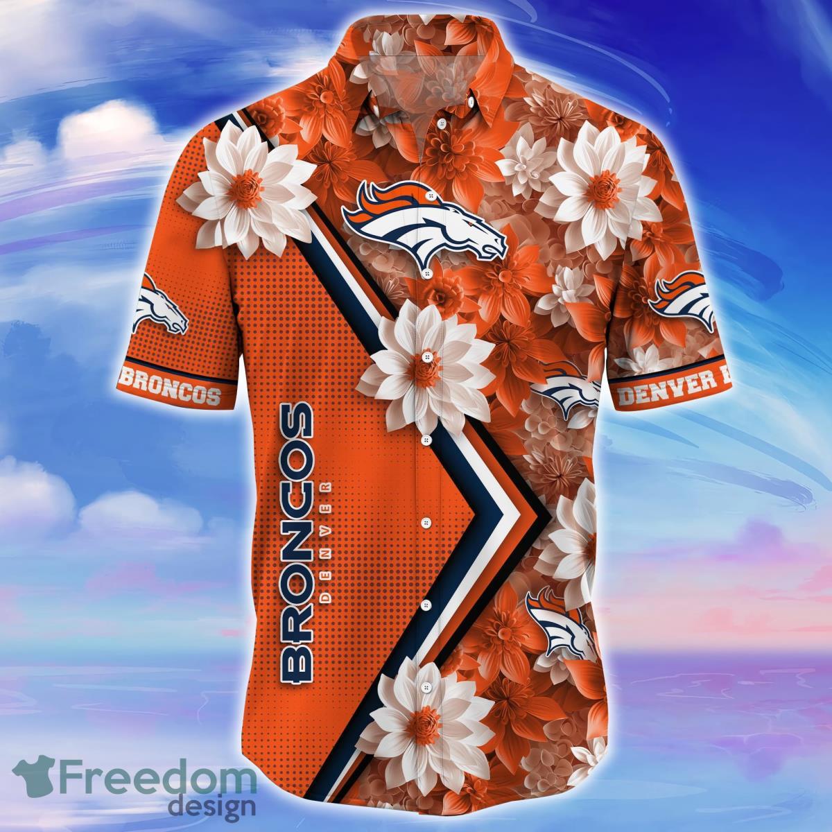 Denver Broncos Custom Name Hawaiian Shirt - Freedomdesign