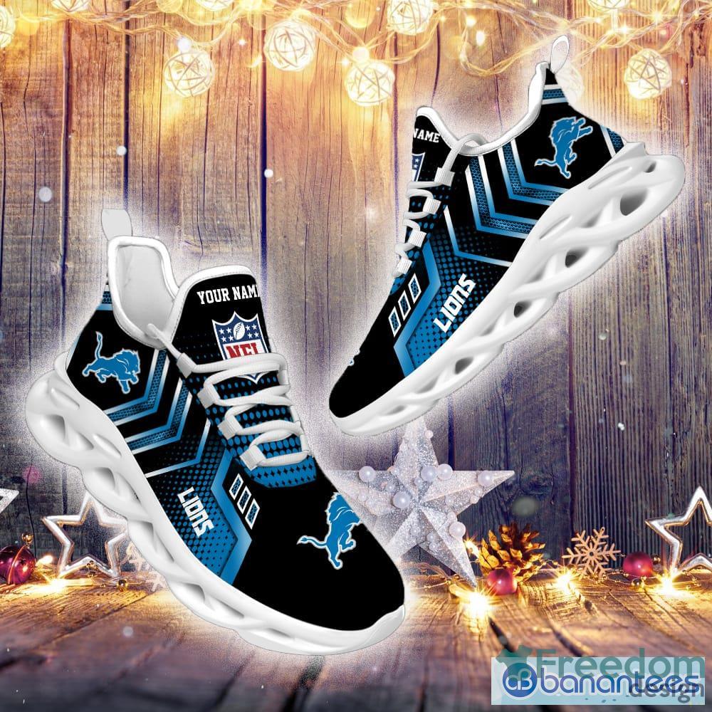 Personalized Name NFL Detroit Lions Max Soul Shoes Best Gift