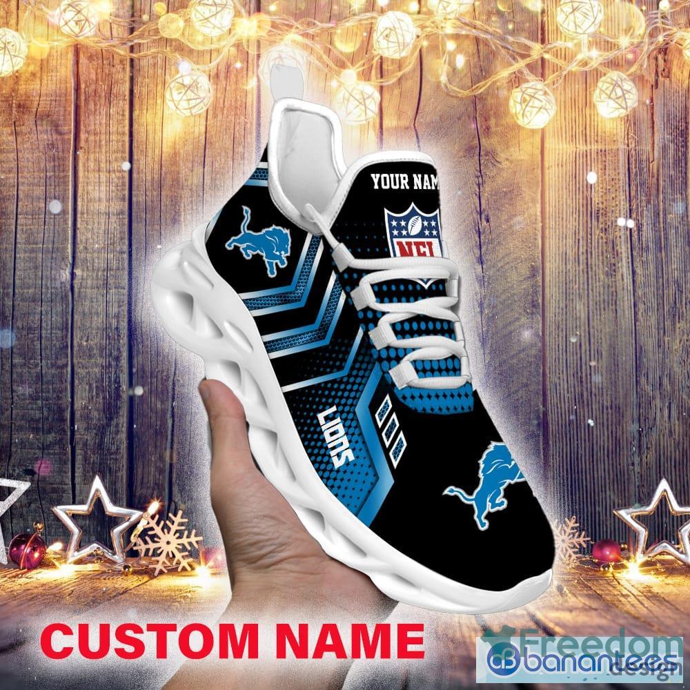 Detroit Lions Max Soul Sneakers Custom Name Running Shoes For Fans -  Freedomdesign