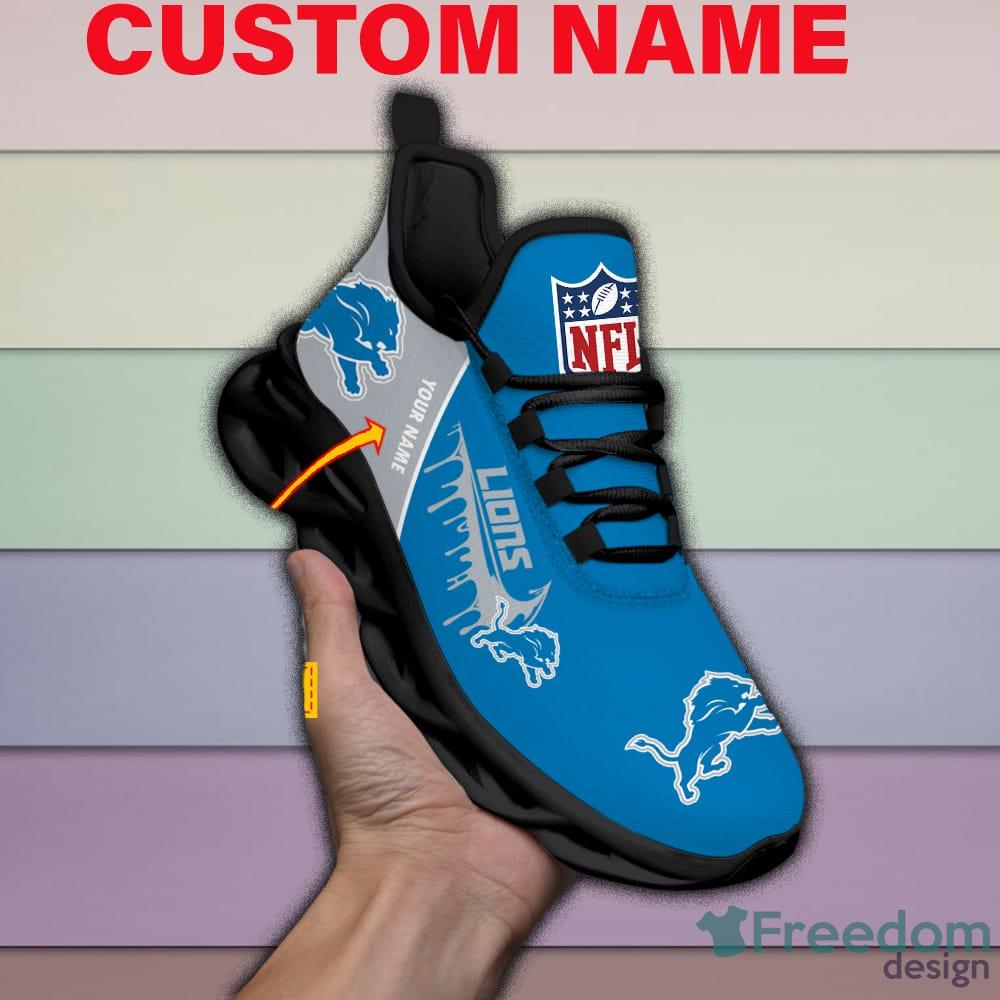 Detroit Lions Air Jordan Hightop Shoes Custom Name & Number - Freedomdesign