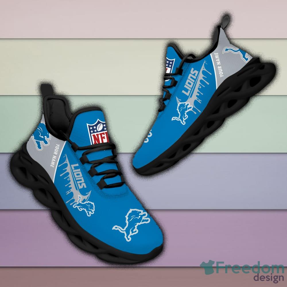 Detroit Lions Air Jordan Hightop Shoes Custom Name & Number - Freedomdesign