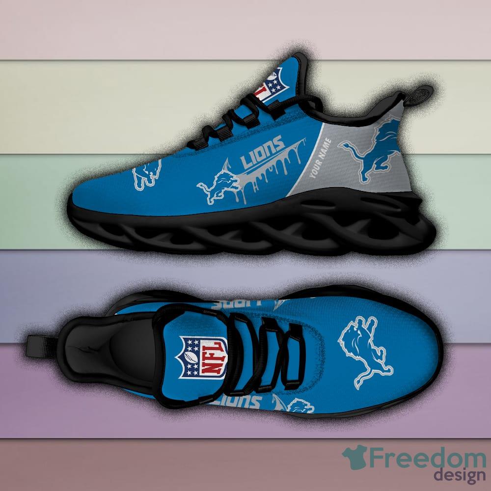 Detroit Lions NFL Max Soul Shoes Custom Name Sneakers For Men And Women