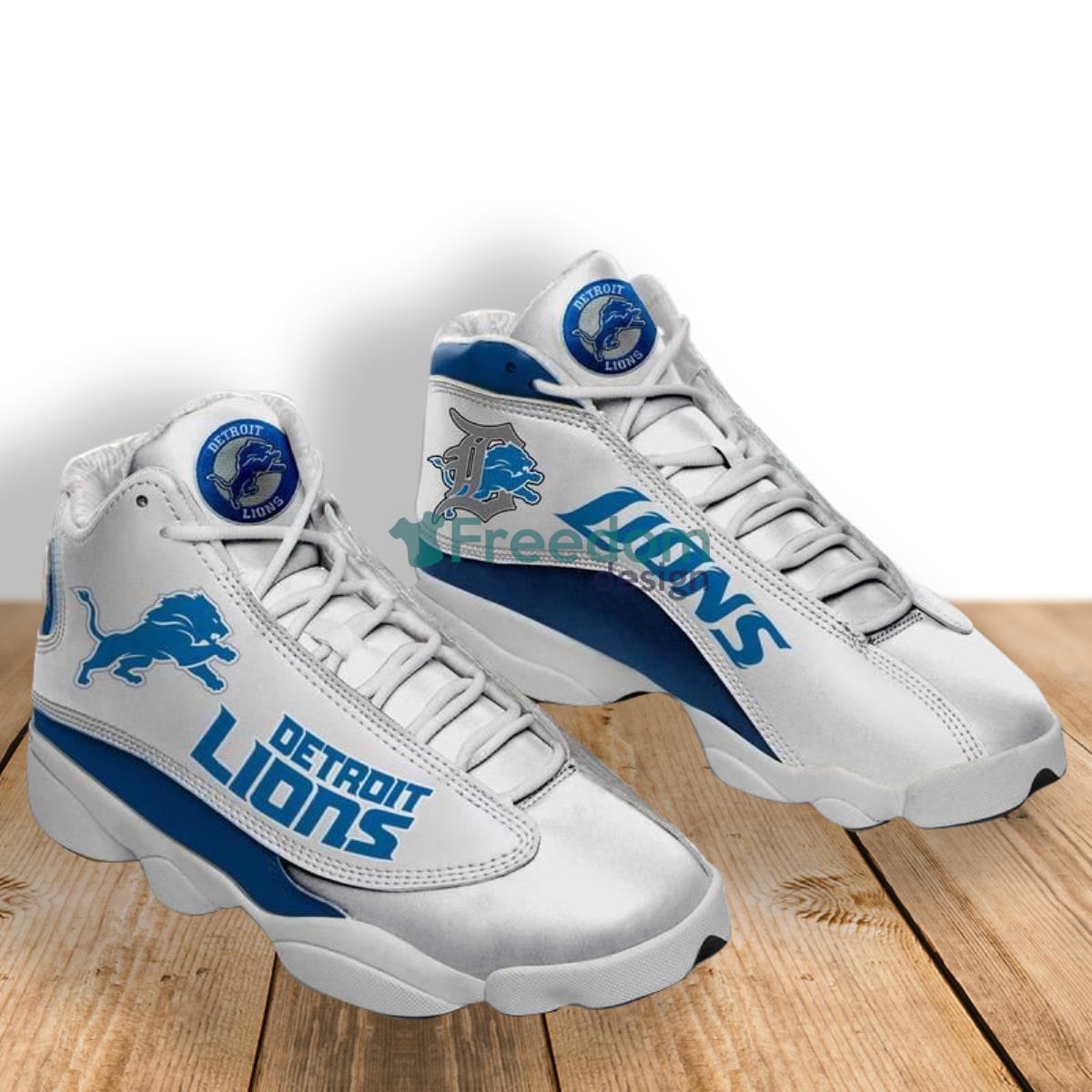 Detroit Lions Football Team Air Jordan 13 Shoes For Fans Product Photo 1