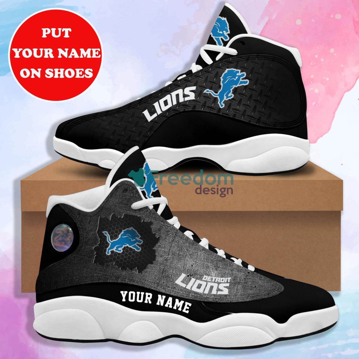 Detroit Lions Football Team Custom Name Air Jordan 13 Sneaker Best Gift For Fans Product Photo 1