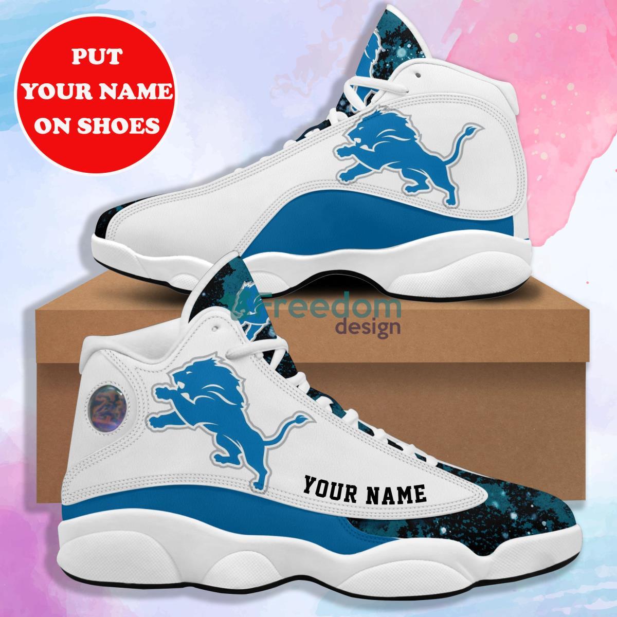 Detroit Lions Personalzied Name Air Jordan 13 Shoes Best Gift Fans