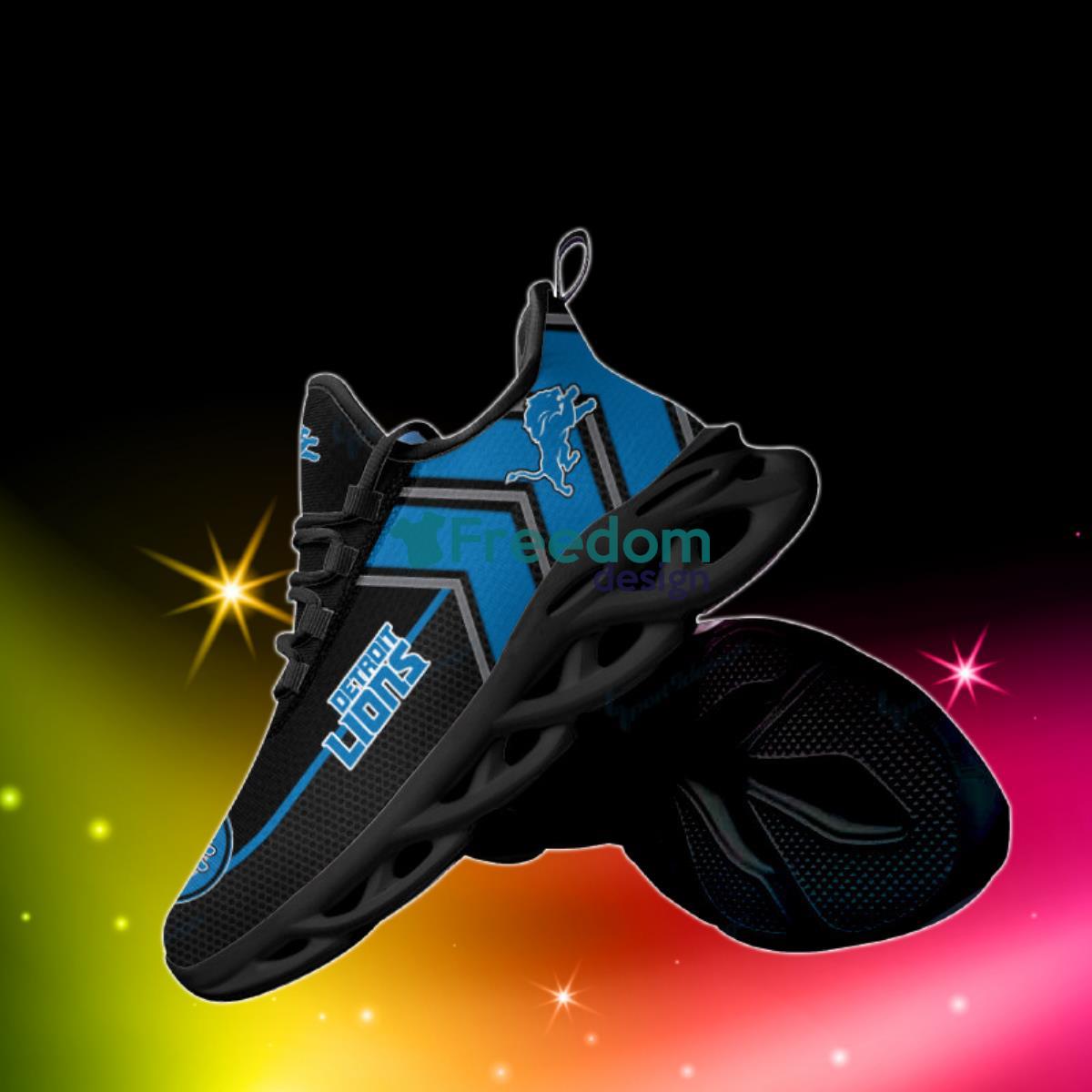 Detroit Lions New Ugly Christmas Snow Flowers Blue Color Sneakers Max Soul  Shoes For Fans Gift - Freedomdesign