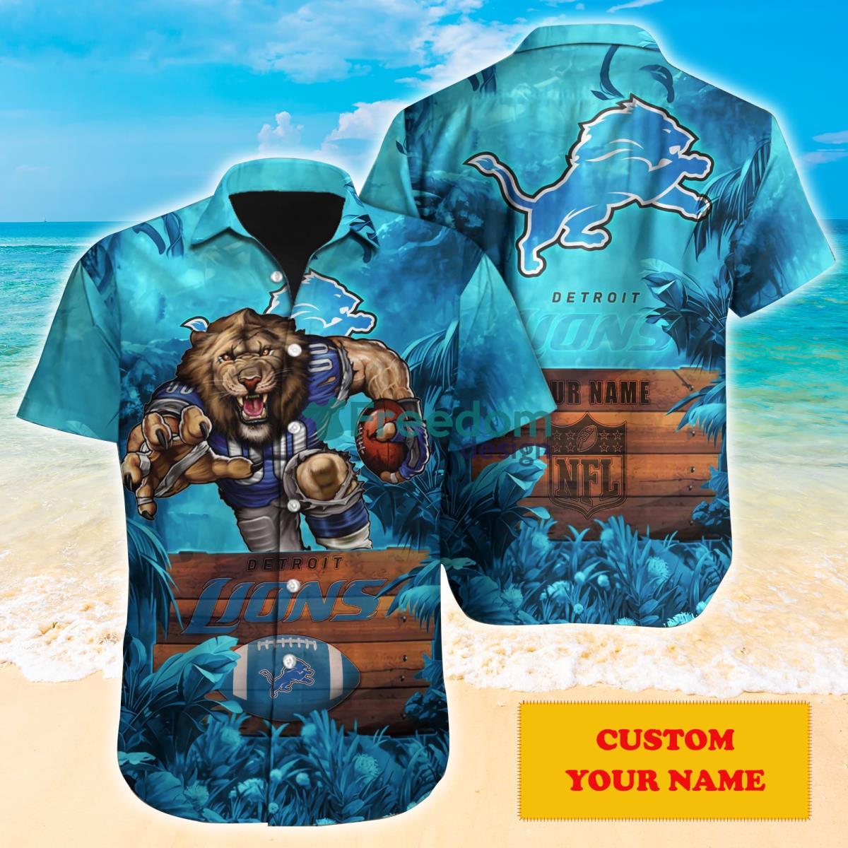 Detroit Lions NFL Custom Name Hawaiian Shirt For Men Women Great Gift For  Real Fans - Freedomdesign