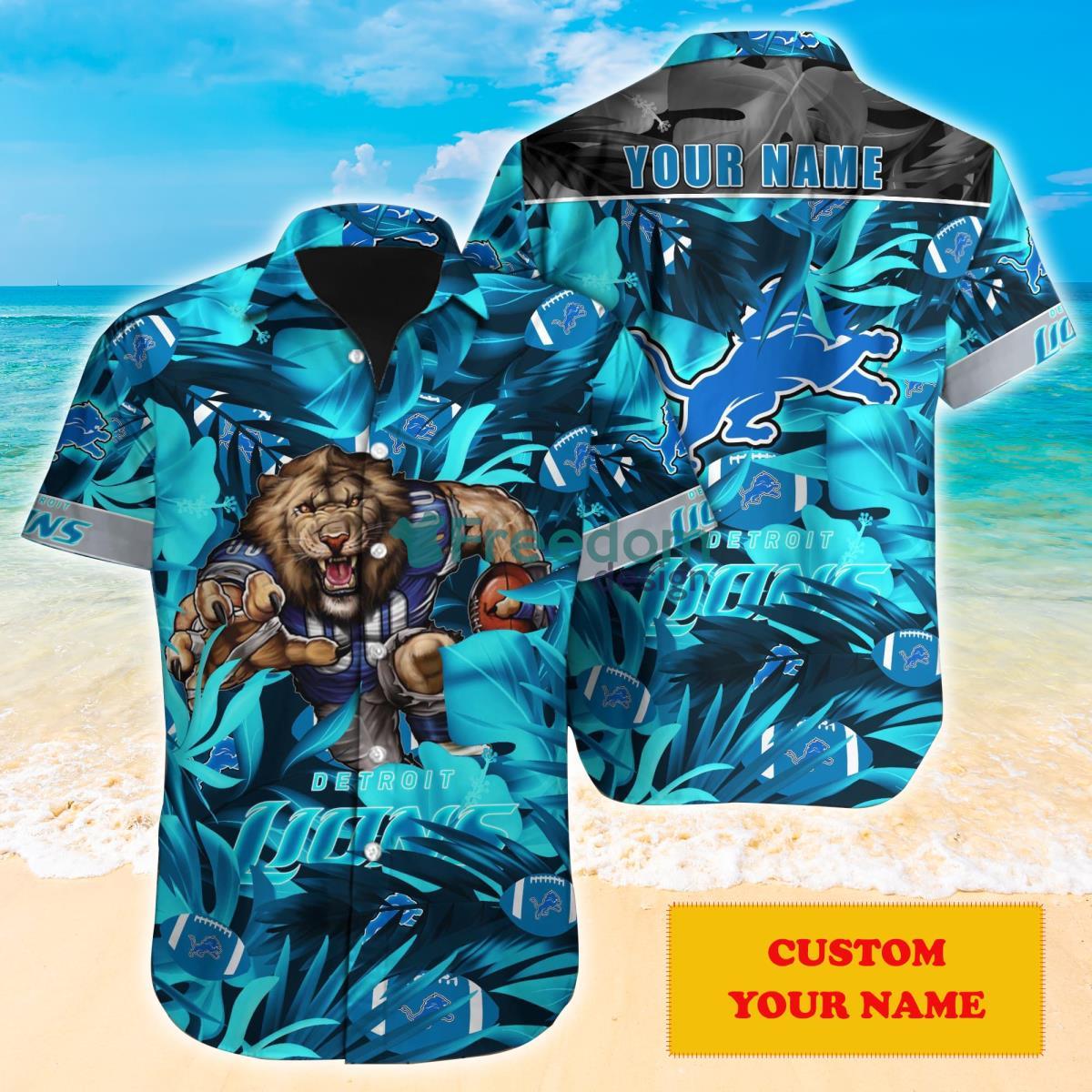 Detroit Lions NFL Custom Name Hawaiian Shirt For Men Women Great Gift For  Real Fans - Freedomdesign