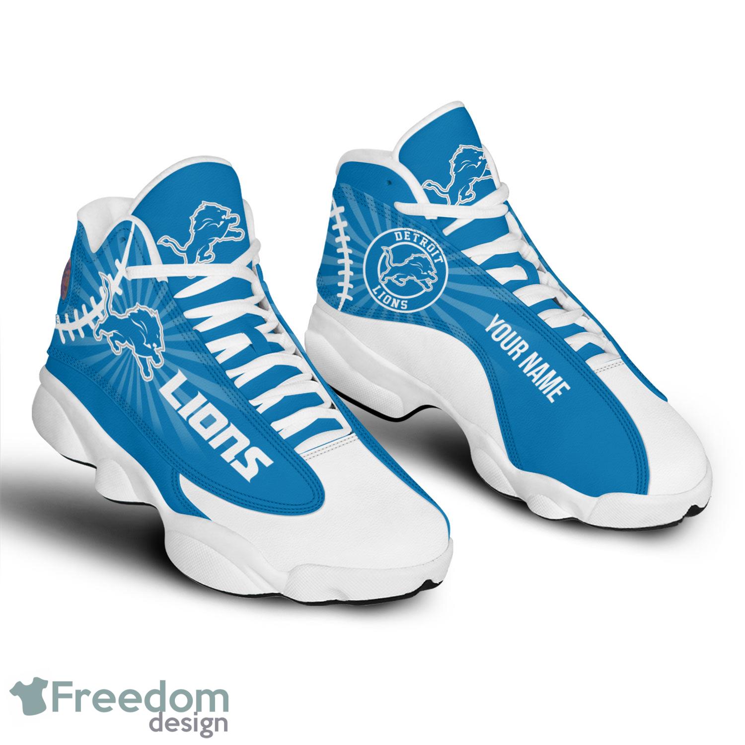 Detroit Lions Air Jordan Hightop Shoes - Freedomdesign