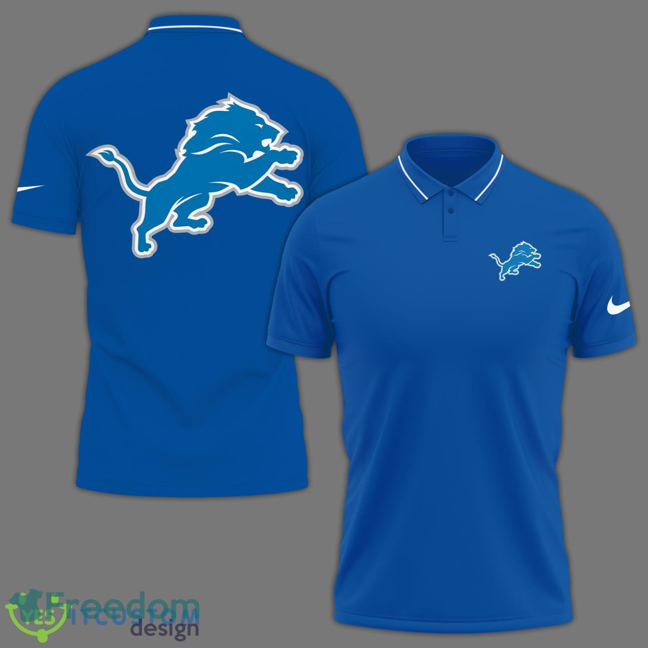 Detroit Lions Polo Shirt White For Men Women - T-shirts Low Price