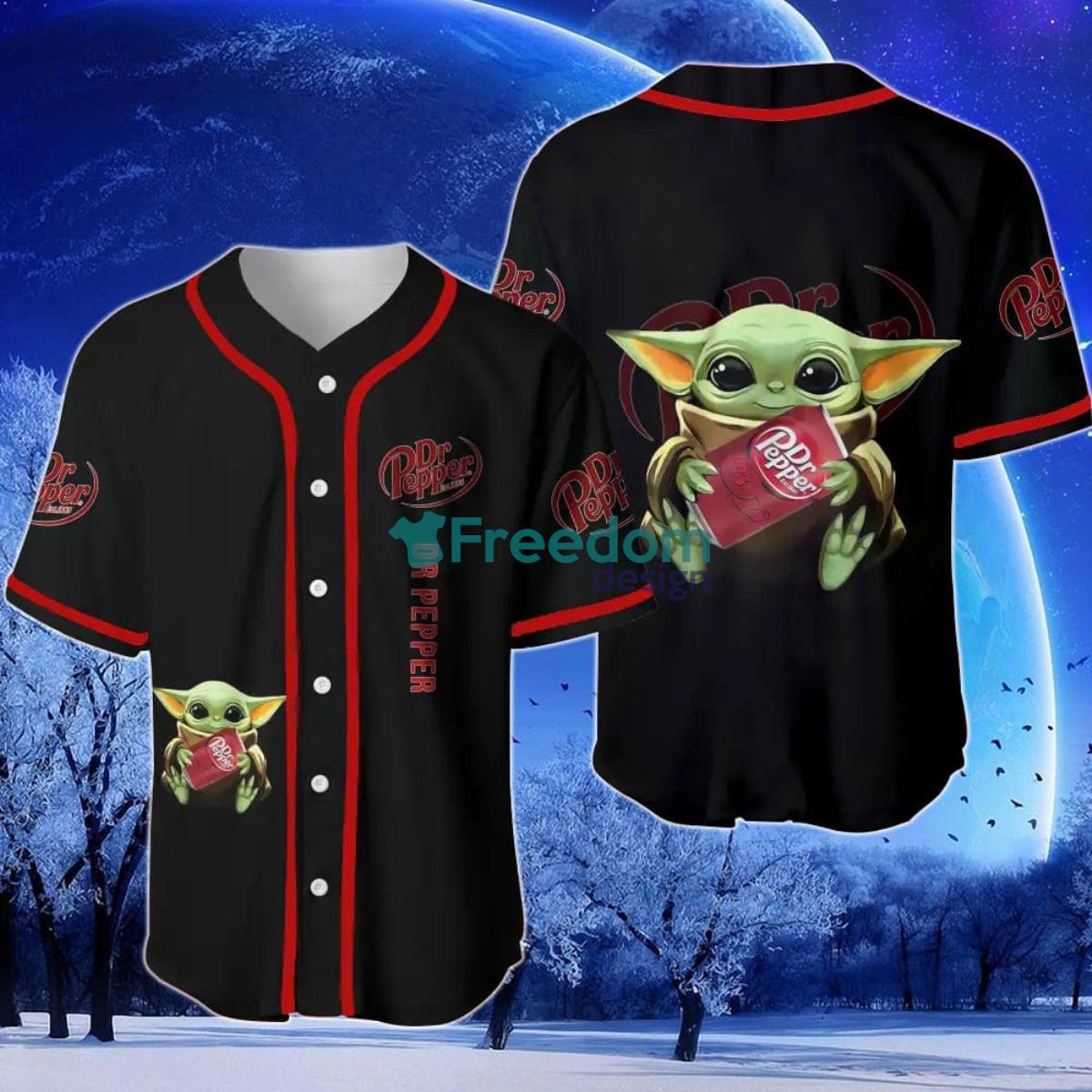 Dr Pepper Baby Yoda Baseball Jersey - Freedomdesign