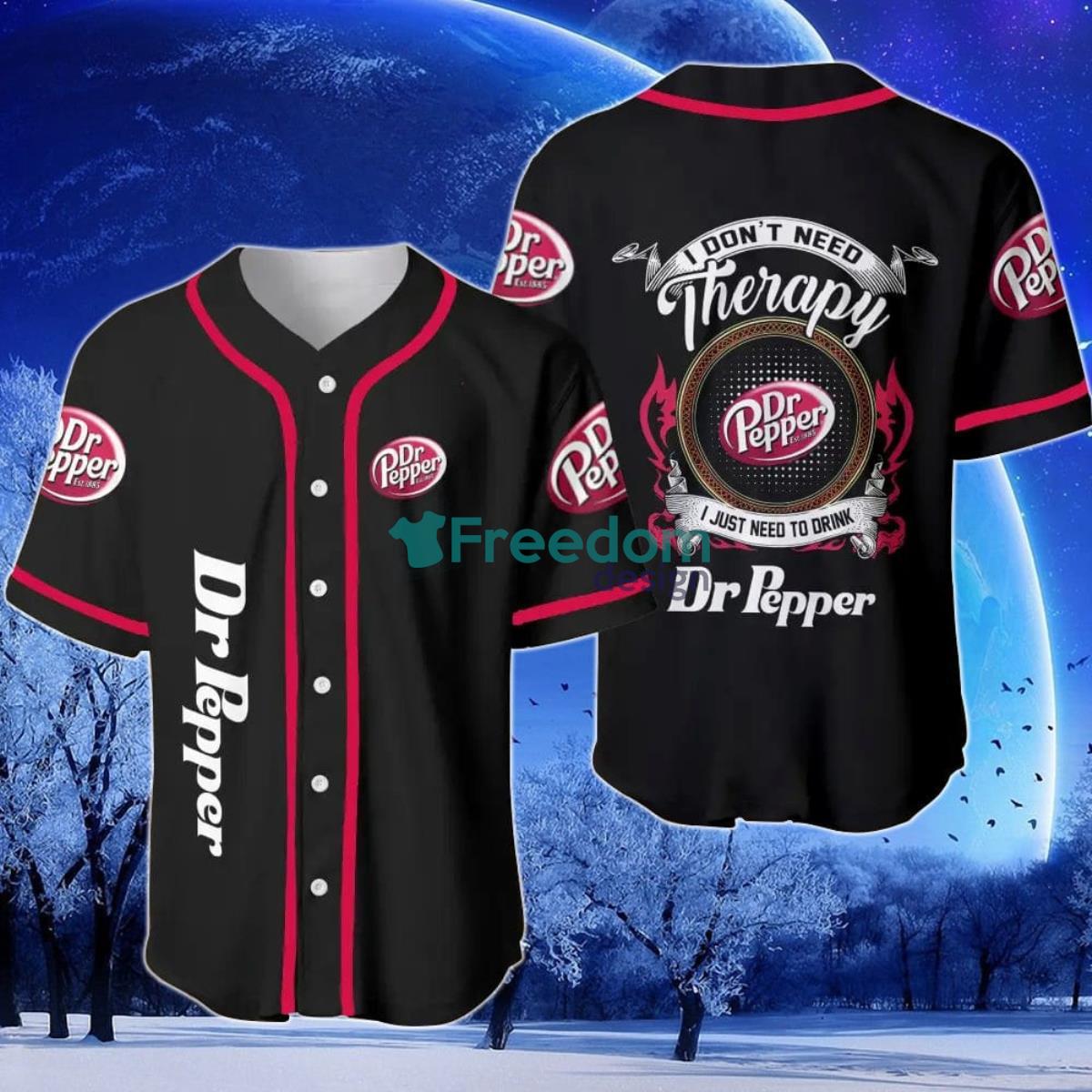 Dr Pepper Therapy Baseball Jersey Product Photo 1