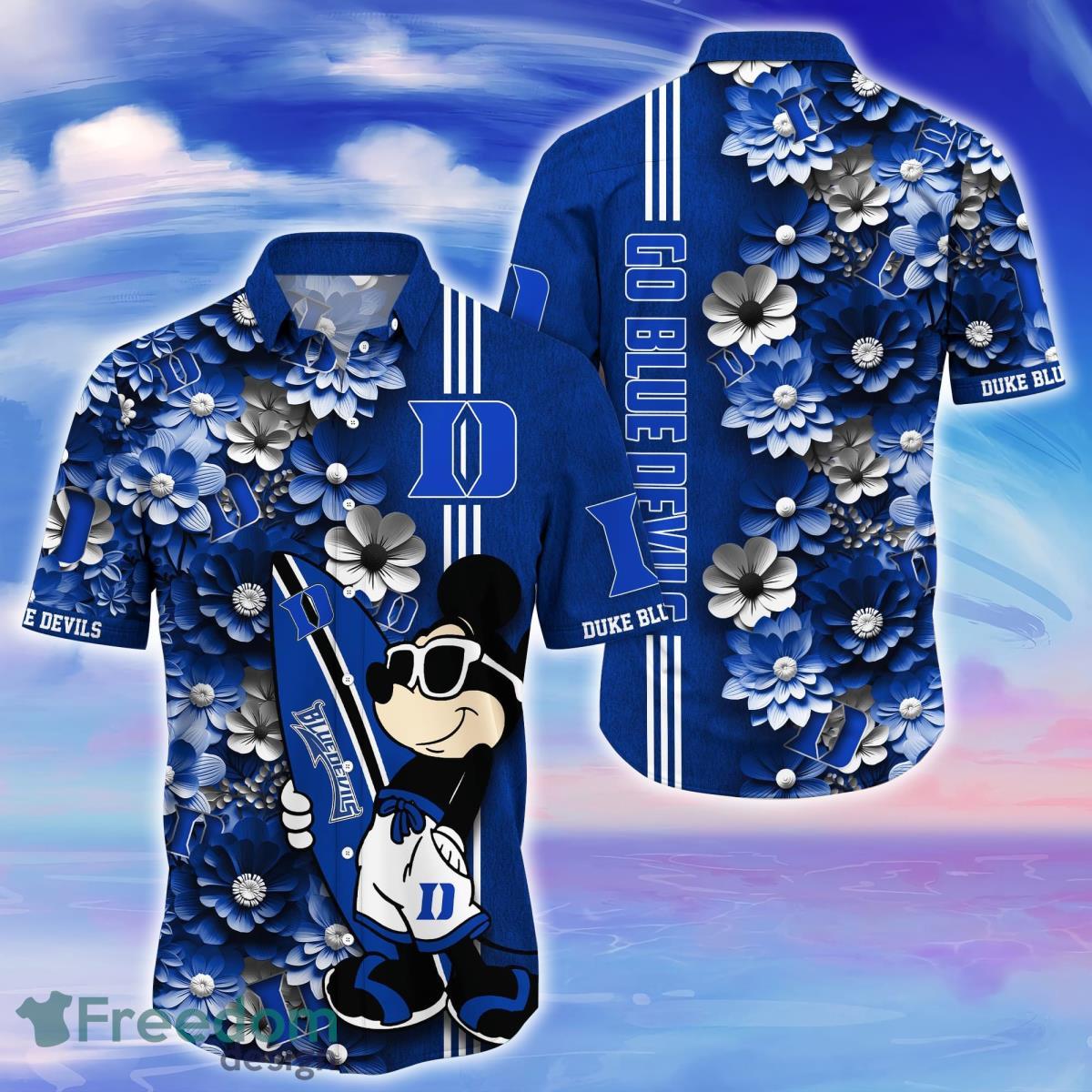 Duke Blue Devils Trending Hawaiian Shirt Best Gift For Fans Product Photo 1