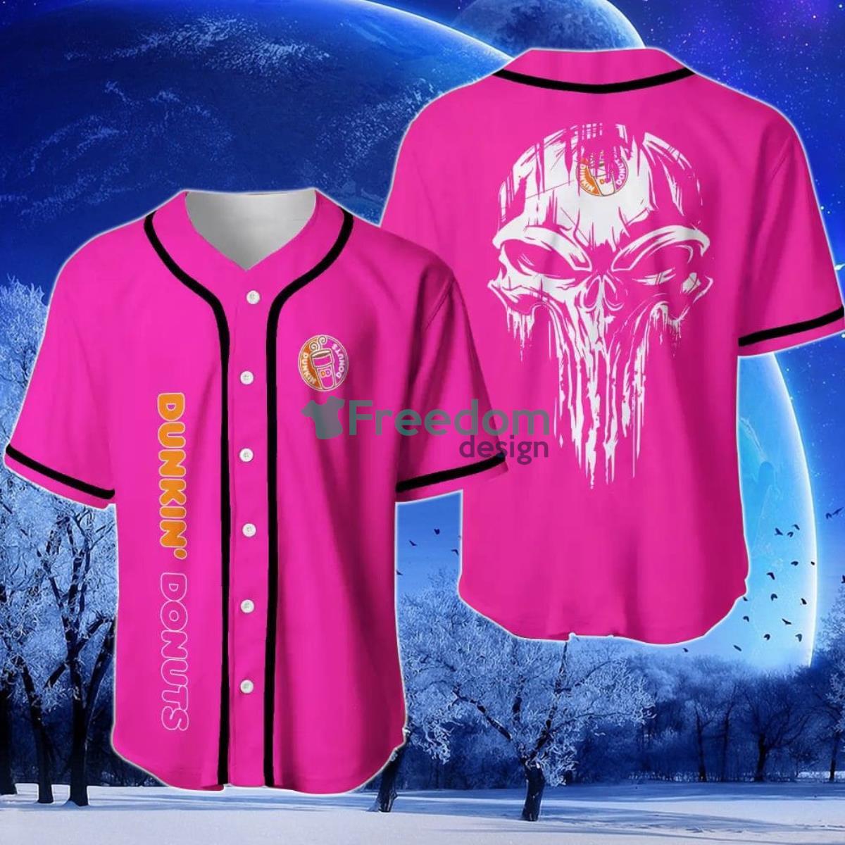 Dunkin Donuts Skull Baseball Jersey Product Photo 1