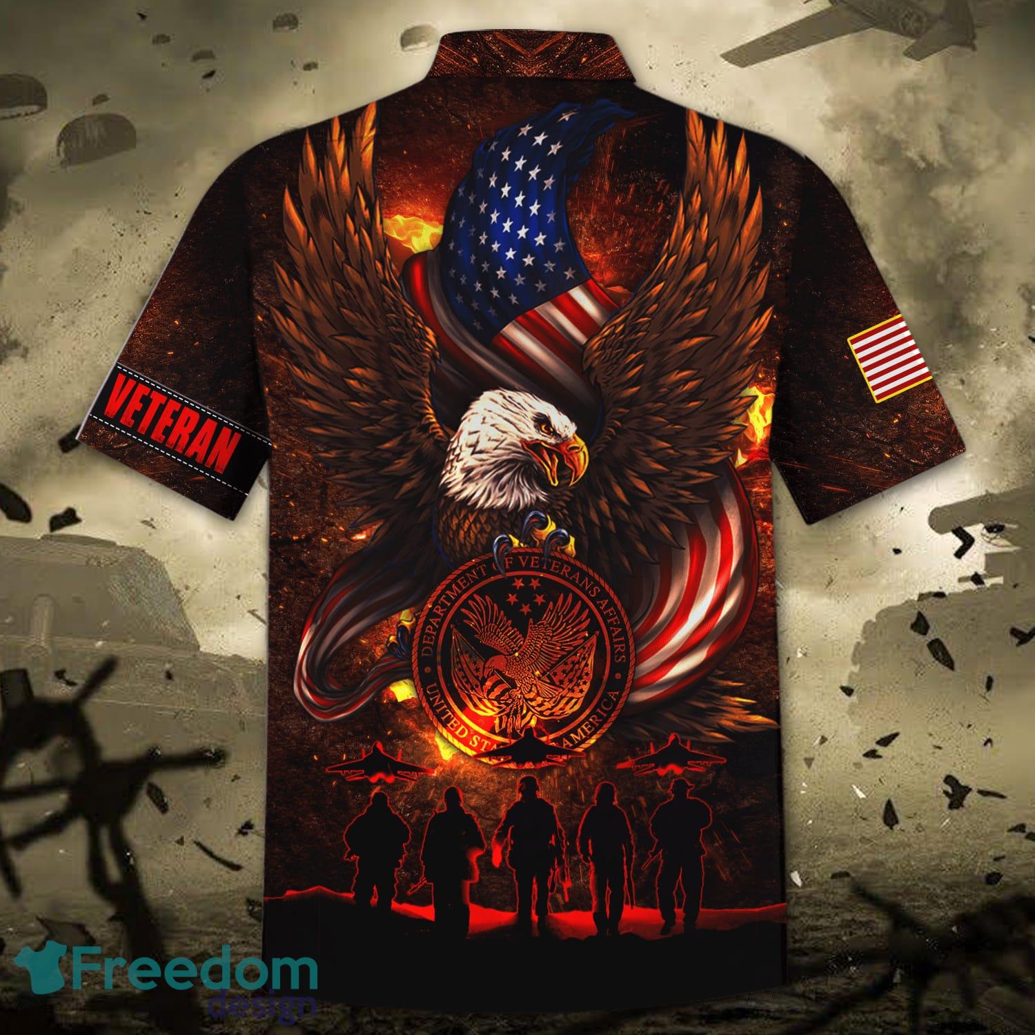 Eagles Inspire Unity Eagle & The Solider Combo Hawaiian Shirt And Short Men  Women - Freedomdesign