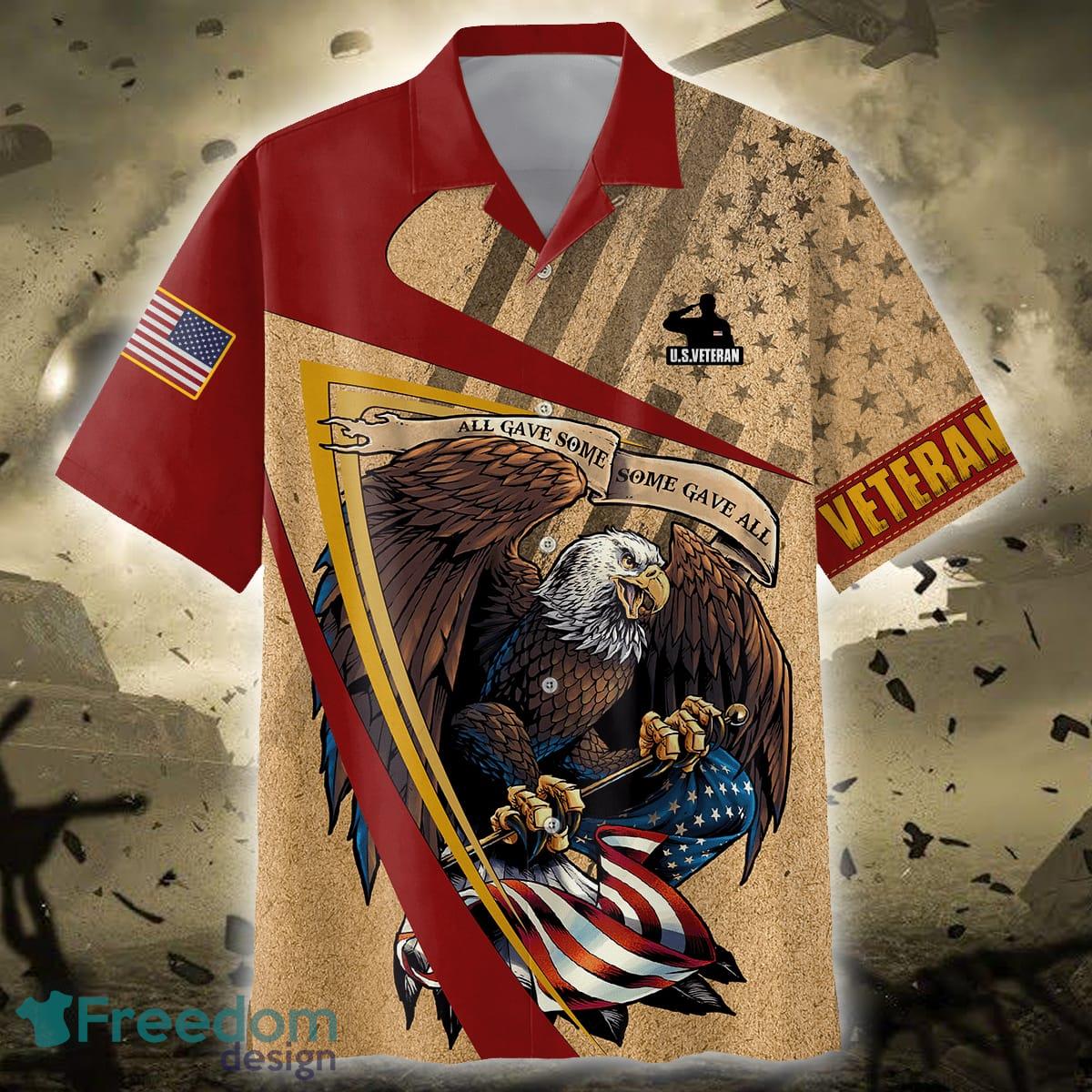 Eagles Inspire Unity Eagle & The Solider Combo Hawaiian Shirt And Short Men  Women - Freedomdesign