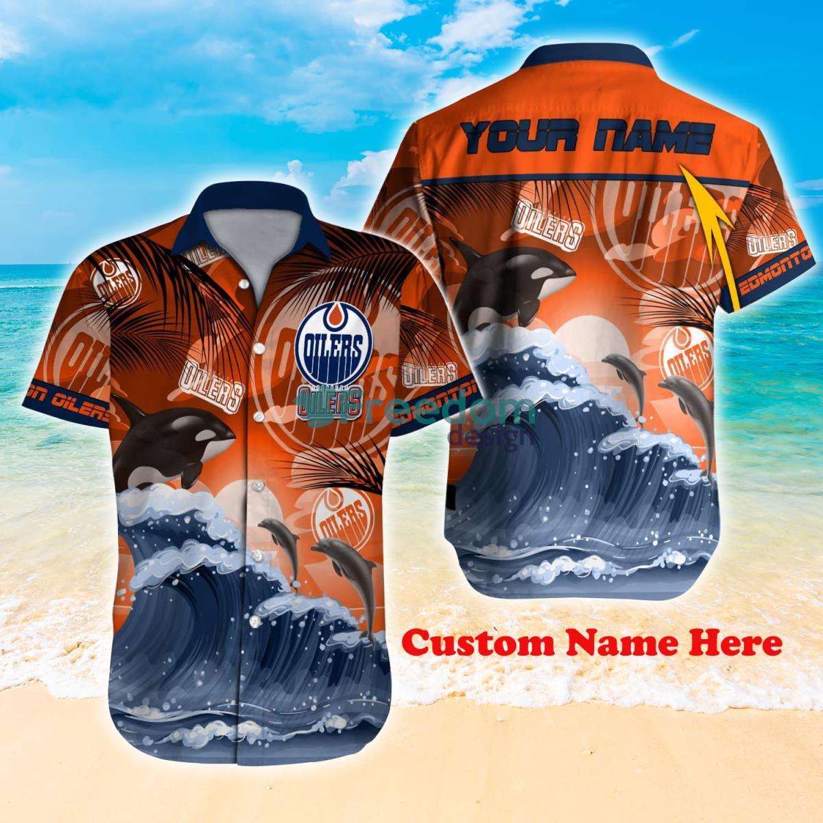 Edmonton Oilers NHL Custom Name Hawaiian Shirt Great Gift For Men Women  Fans - Freedomdesign