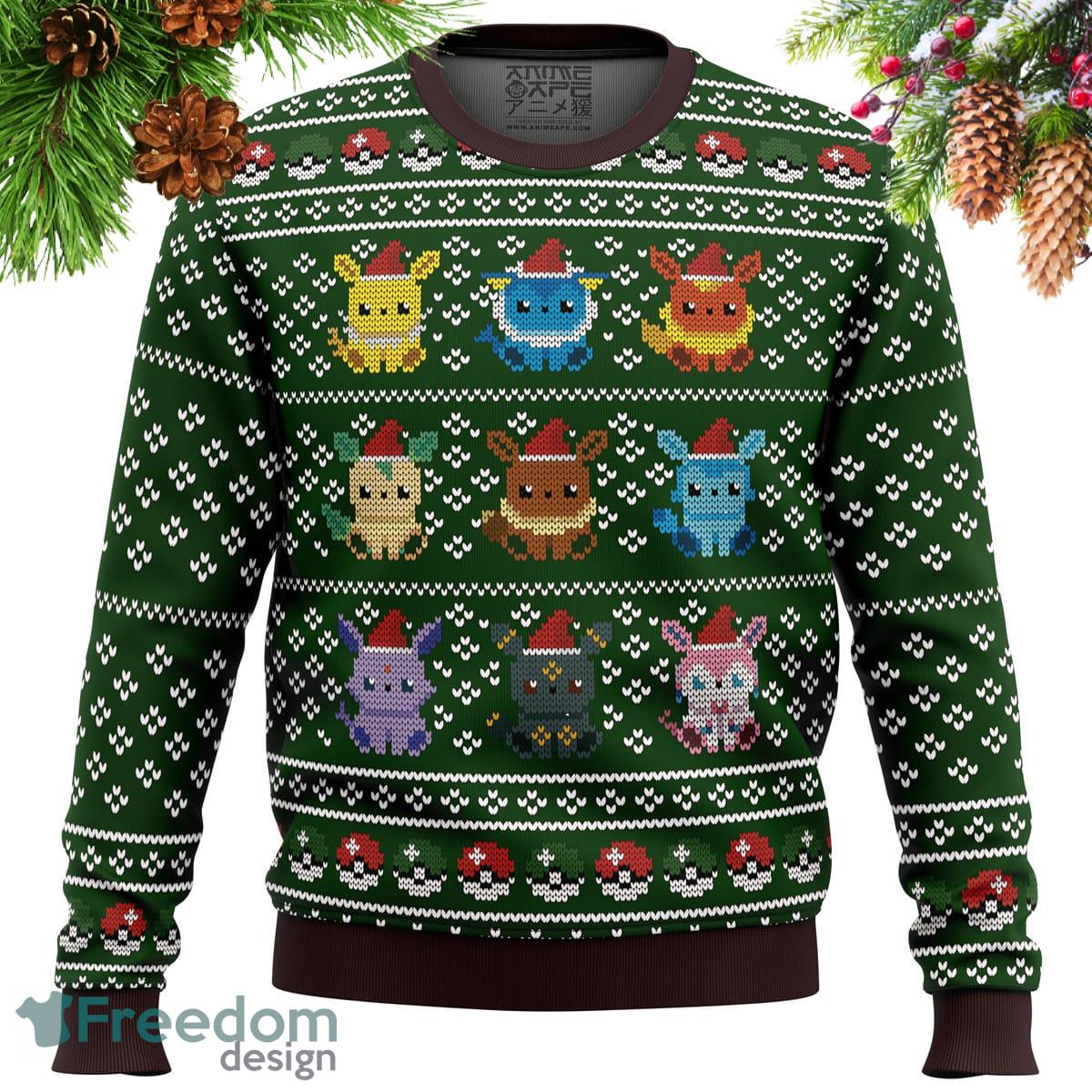 Eevee Eeveelutions Pokemon Ugly Christmas Sweater For Men And Women - Eevee Eeveelutions Pokemon Christmas Sweater Eevee Eeveelutions Pokemon Ugly Christmas Sweater For Men And Women - Eevee Eeveelutions Pokemon Christmas Sweater