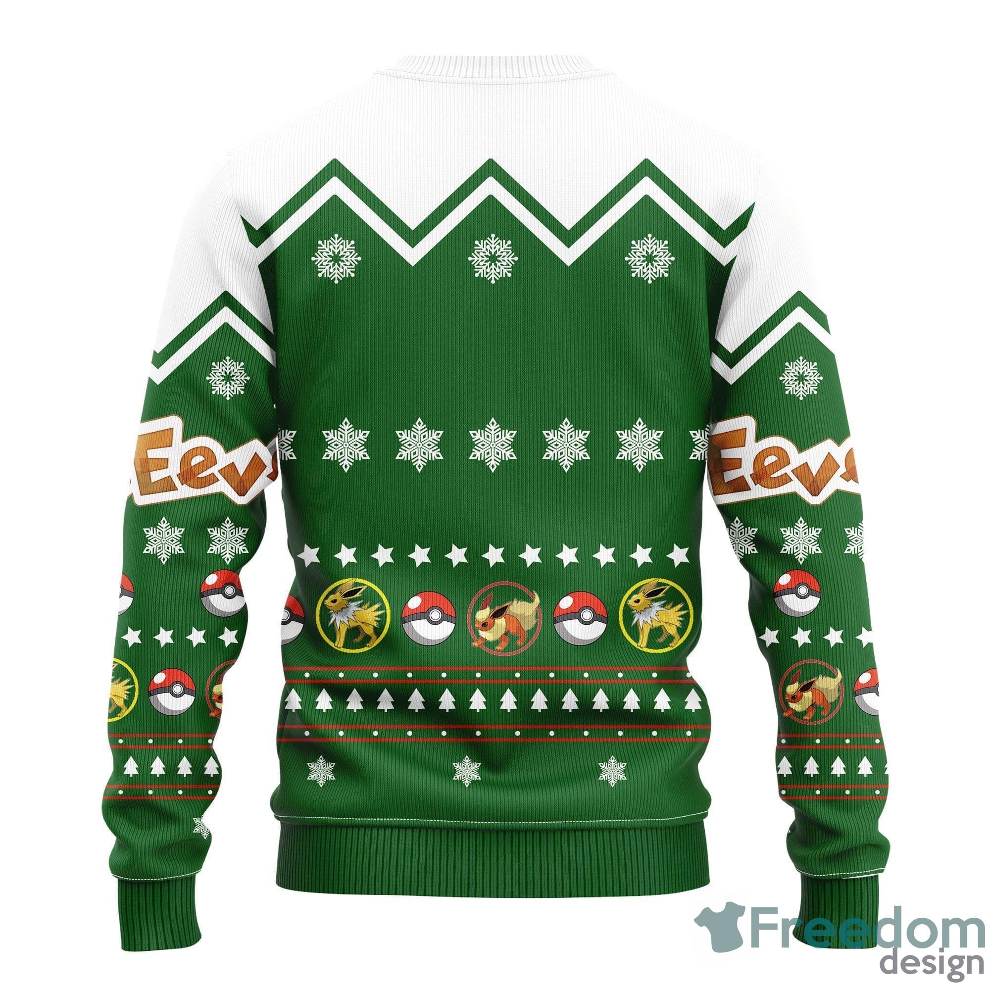 Eevee Pokemon Thanksgiving Women Mens Ugly Christmas Sweater image Eevee Pokemon Thanksgiving Women Mens Ugly Christmas Sweater - Eevee Pokemon Ugly Christmas Sweater Amazing Gift Idea Thanksgiving Gift_2