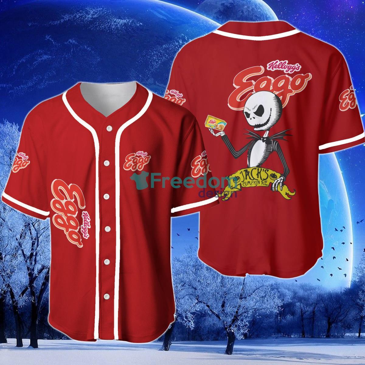 Eggo Halloween Jack Skellington Nightmare Baseball Jersey Product Photo 1