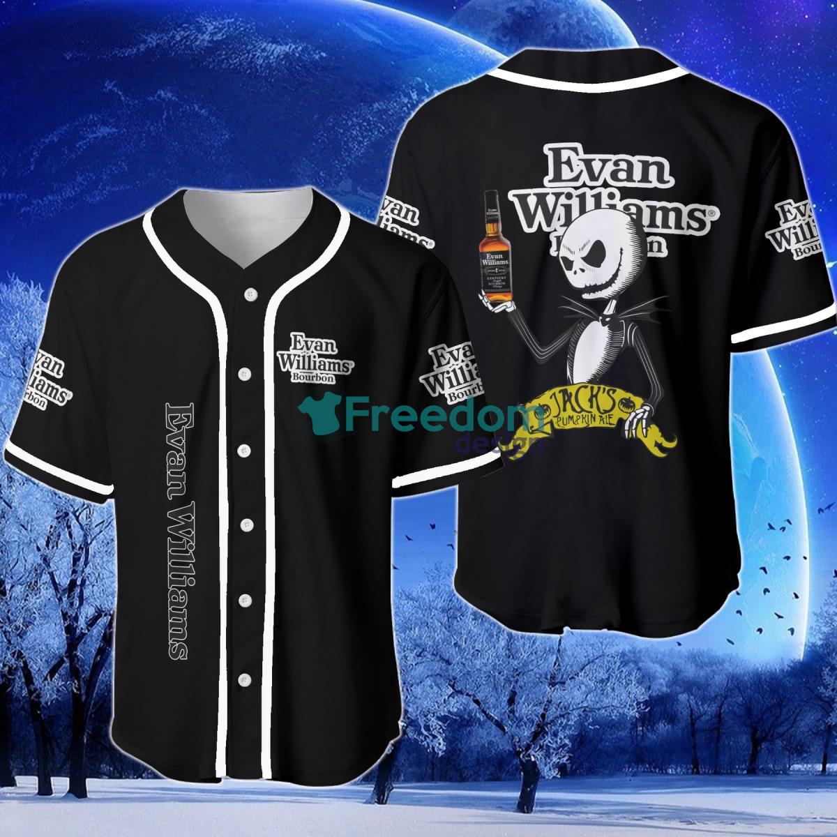 Evan williams Halloween Jack Skellington Nightmare Baseball Jersey Product Photo 1