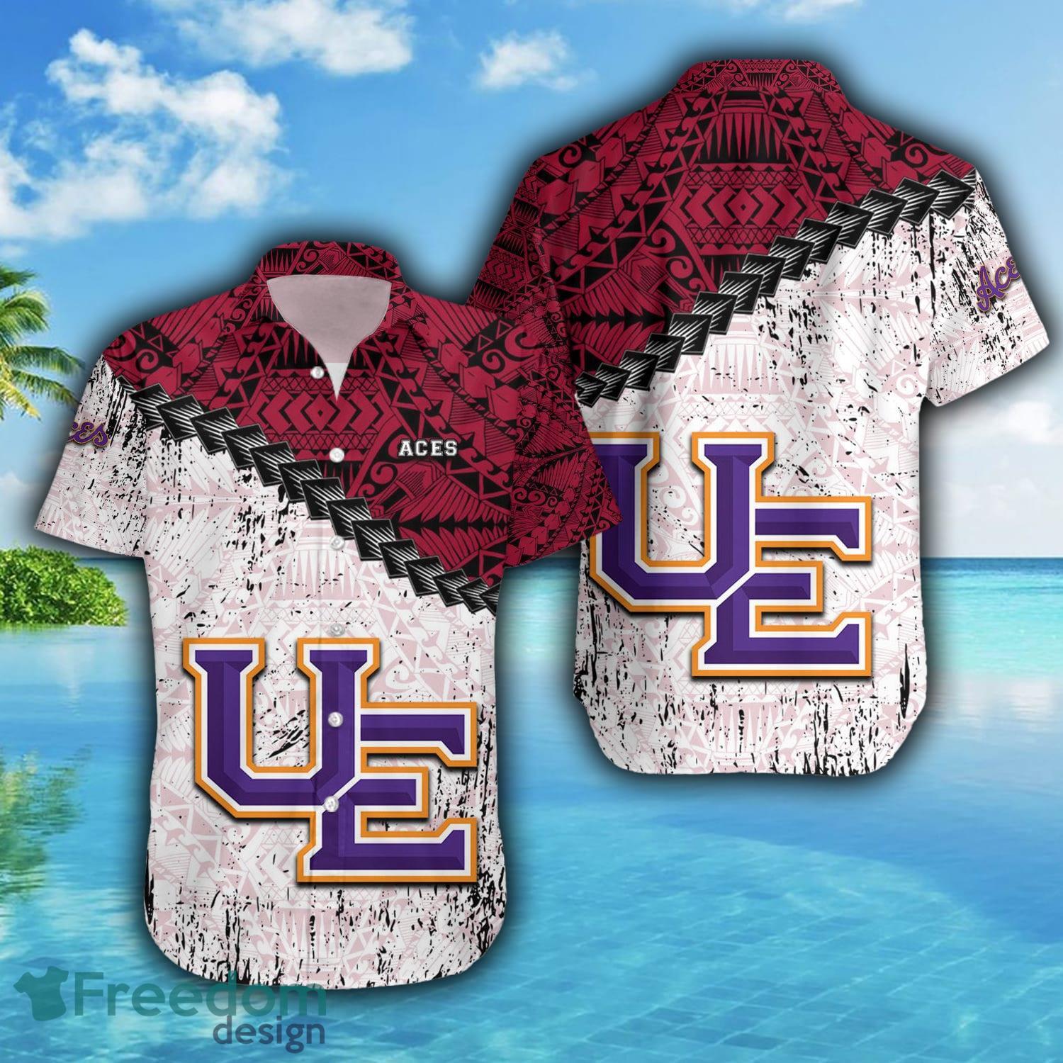 Evansville Purple Aces 3D Hawaiian Shirt Grunge Polynesian TattooNCAA  Summer Beach For Fans Gift - Freedomdesign