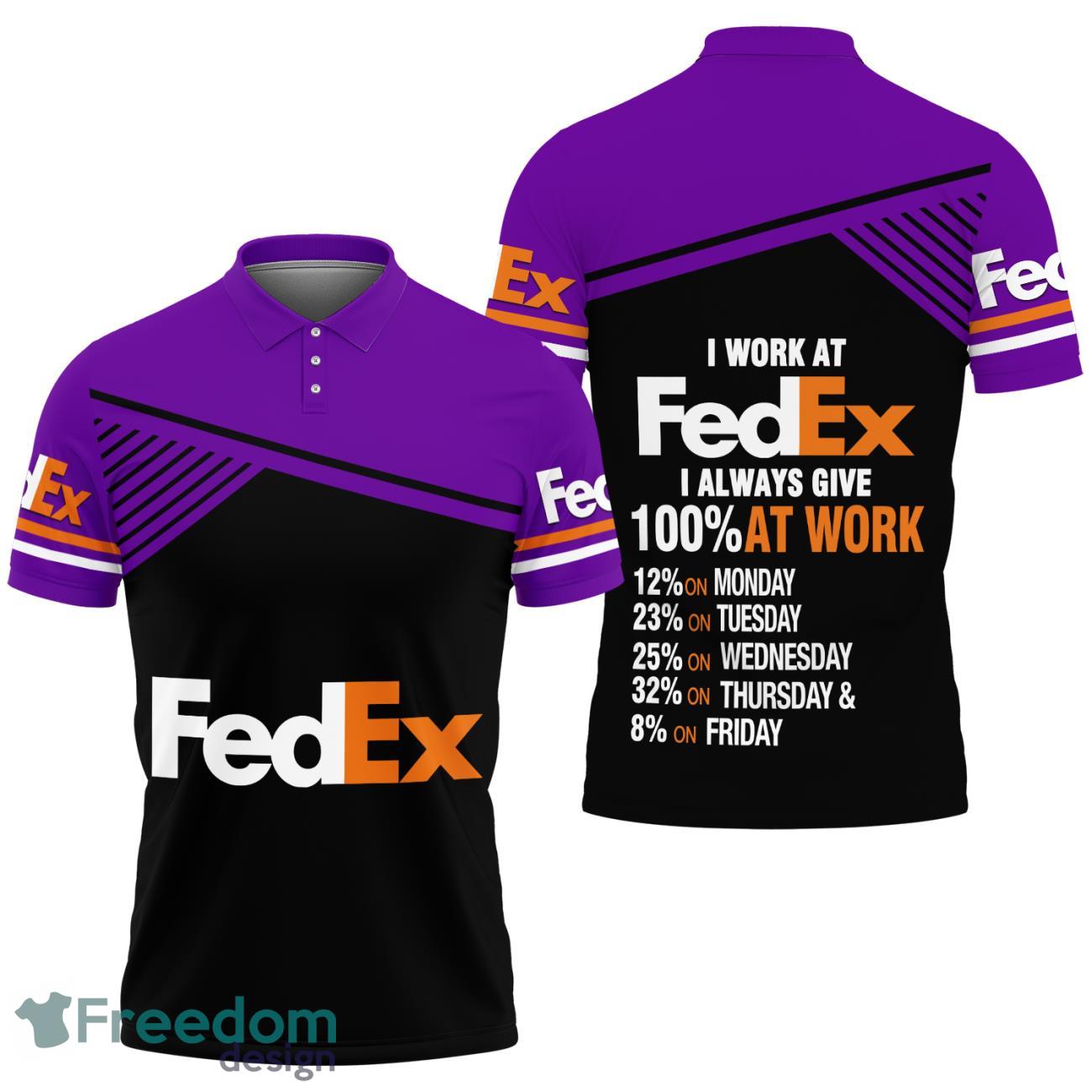 FedEx Express Work At Polo Shirt For Postal Worker Fedex Polo Shirt Product Photo 1