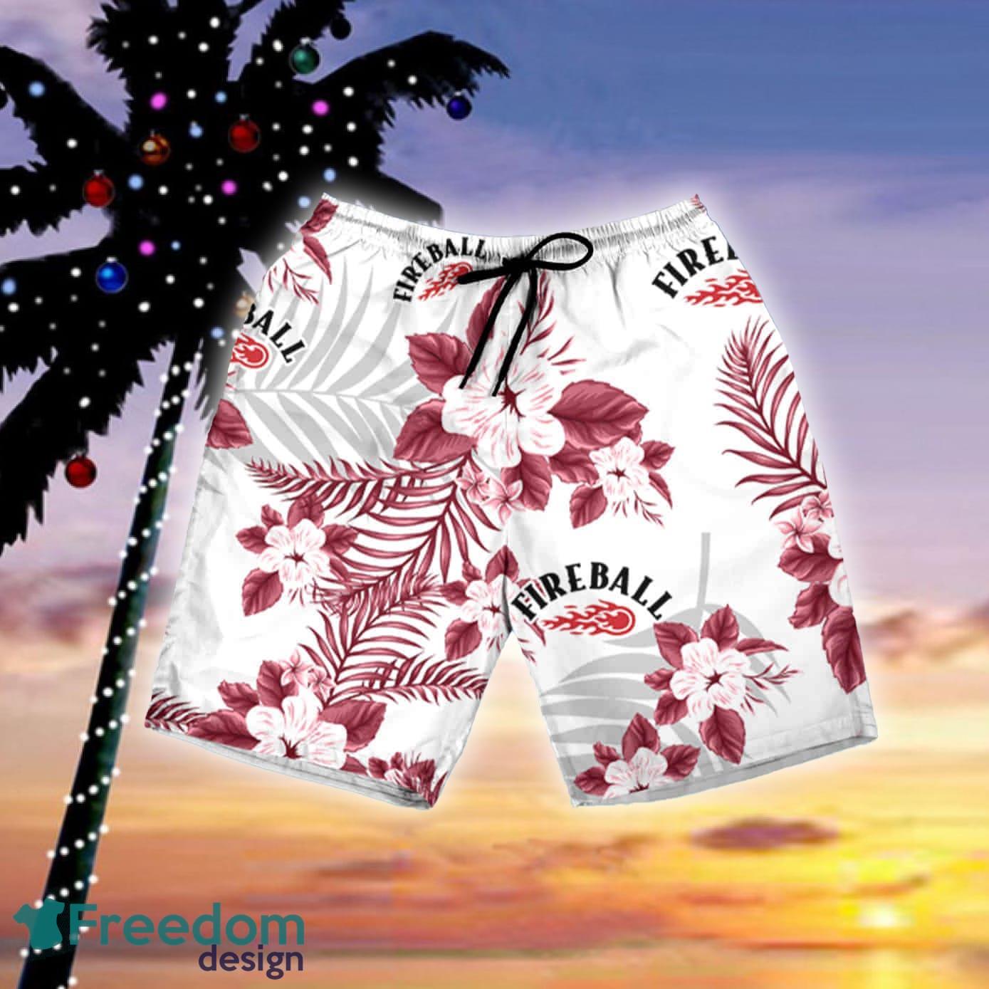 Fireball Cinnamon Hibiscus Hawaiian Shirt - Lelemoon