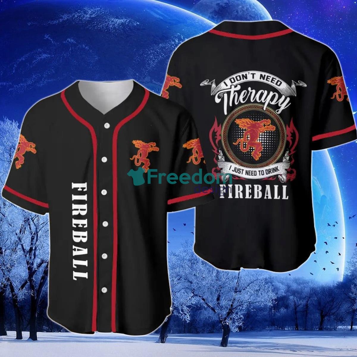 Fireball Therapy Baseball Jersey Product Photo 1