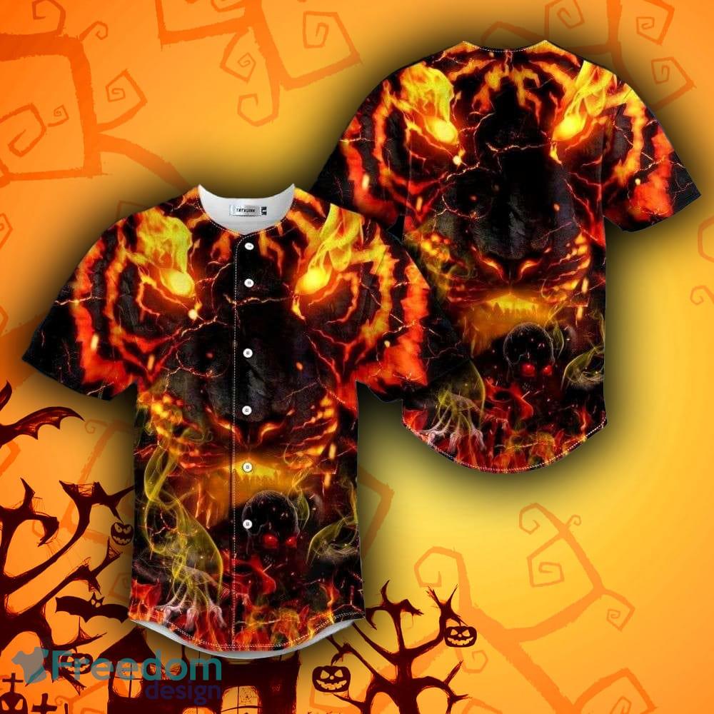 Custom Name Fire Red Grim Reaper Balrogs Baseball Jersey For Men And Women  Gift Halloween - Freedomdesign