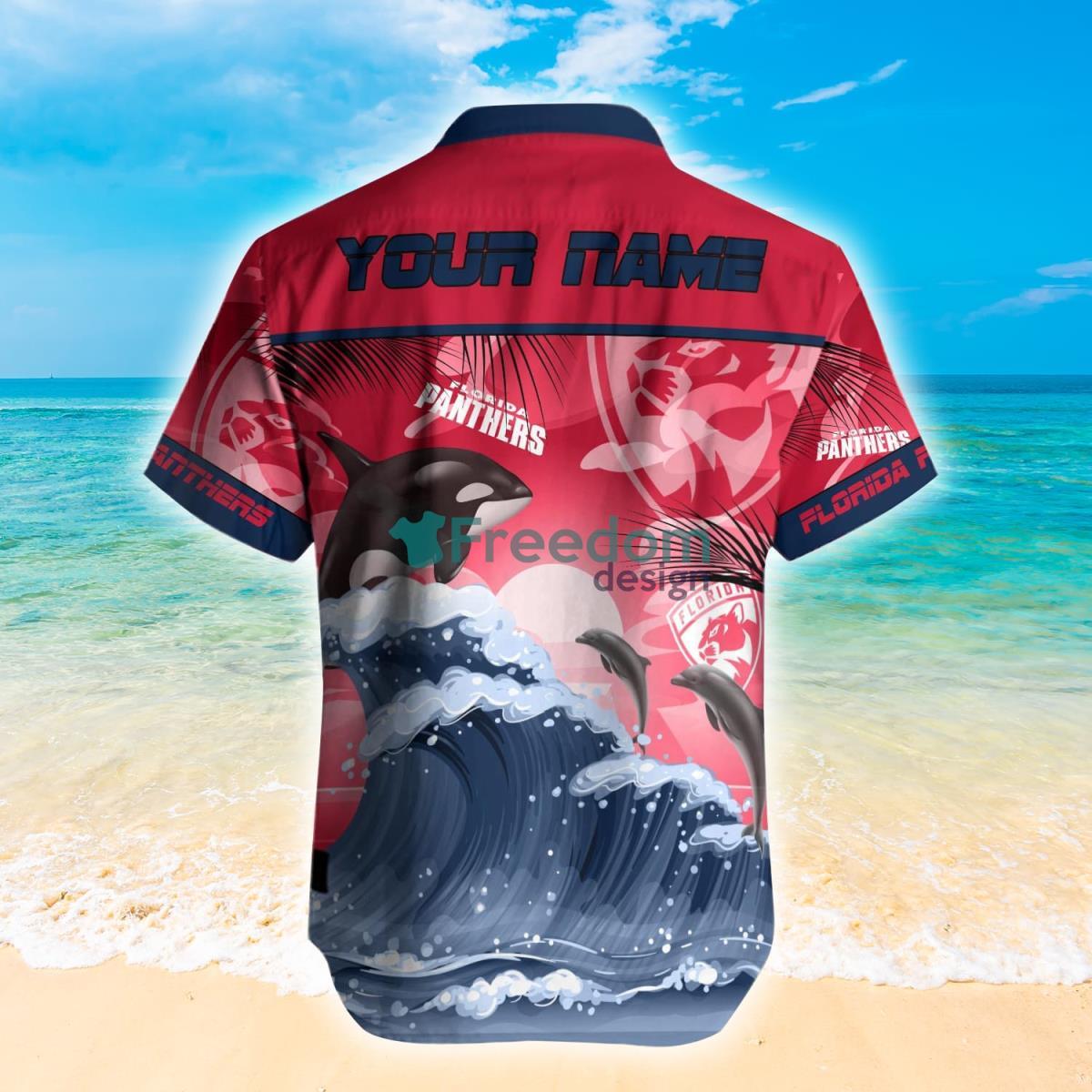 Florida Panthers NHL Hot Design Custom Name Hawaiian Shirt For Fans Product Photo 2