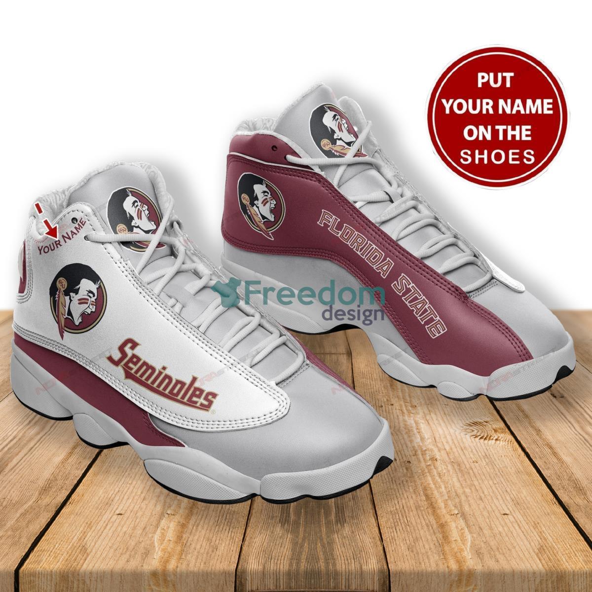 Florida State Seminoles Football Team Custom Name Air Jordan 13 Shoes Product Photo 2